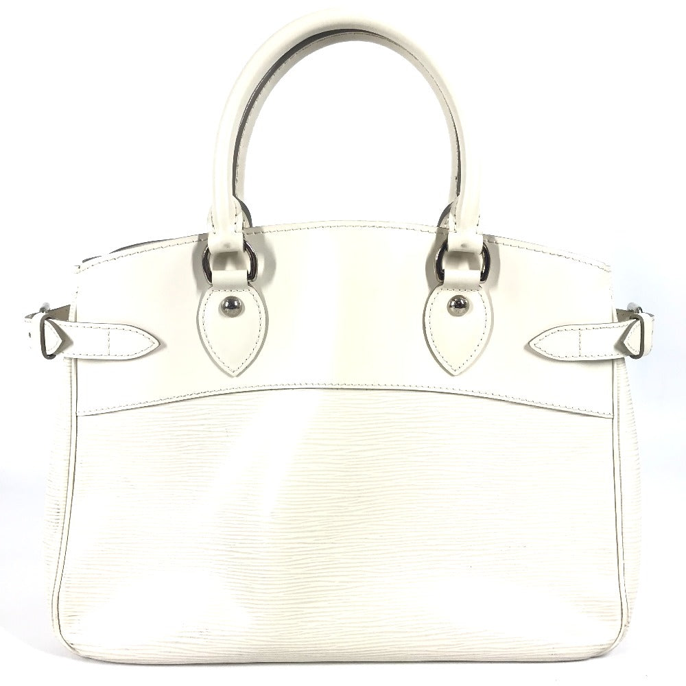 LOUIS VUITTON Handbag Epi Leather white Epi Passy PM