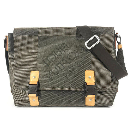 LOUIS VUITTON Shoulder Bag Damier Jean Canvas khaki Damier Jean Roux