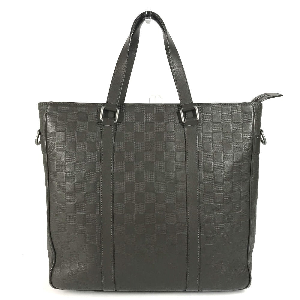 LOUIS VUITTON Handbag Damier Anfini Leather Brown Damier Anfini Tadao PM