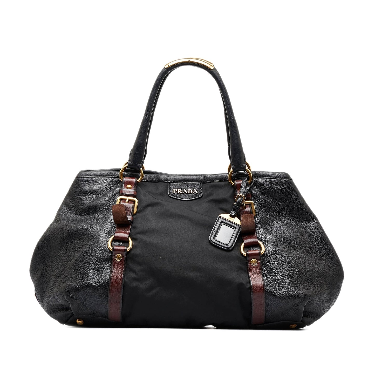 Prada Leather and Nylon Tote Bag