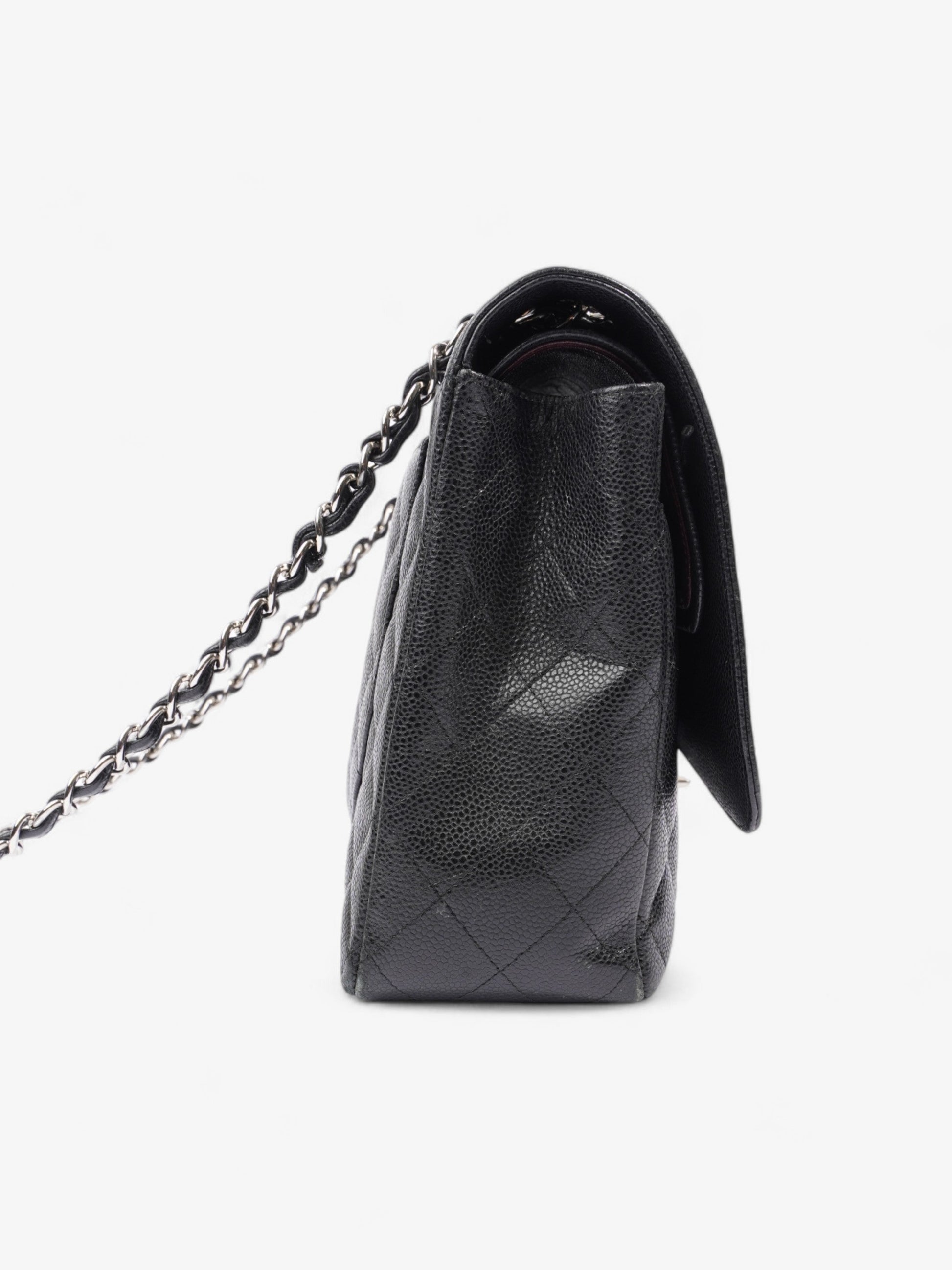 Chanel Classic Double Flap Black Caviar Leather Maxi