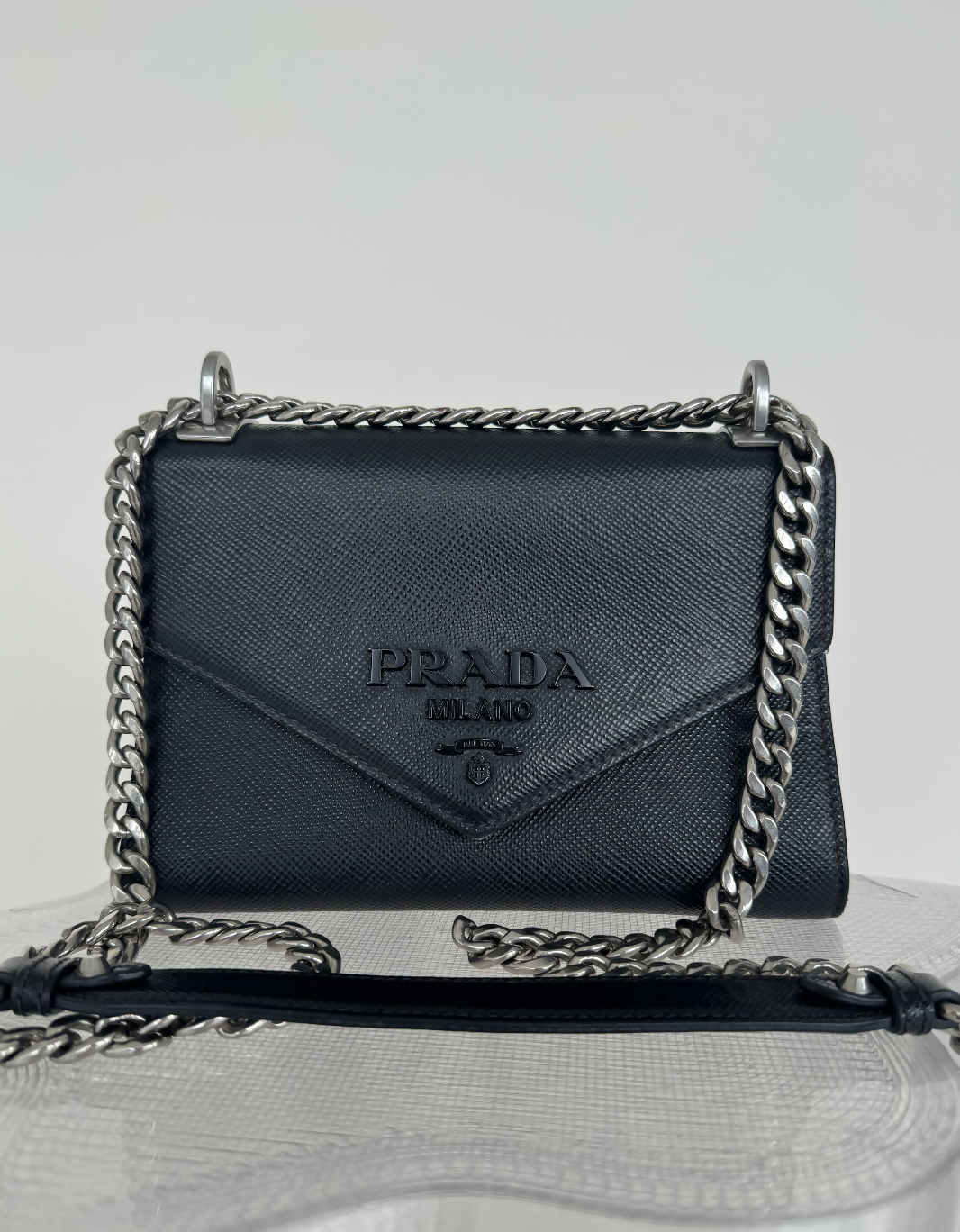 Prada Monochrome Crossbody in Black