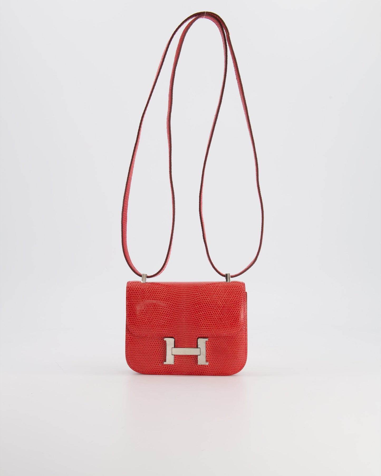 *RARE* Hermes Constance II Micro Bag in Rouge Lizard with Palladium Hardware