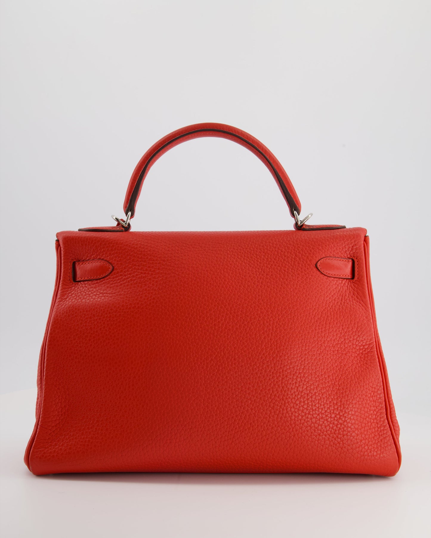 Hermes Kelly 32 Retourne Bag in Geranium Togo Leather and Palladium Hardware