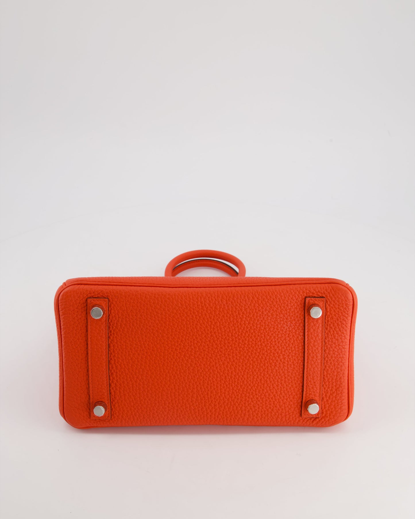 Hermes Birkin 25 Retourne Bag in Capucine Togo Leather and Palladium Hardware