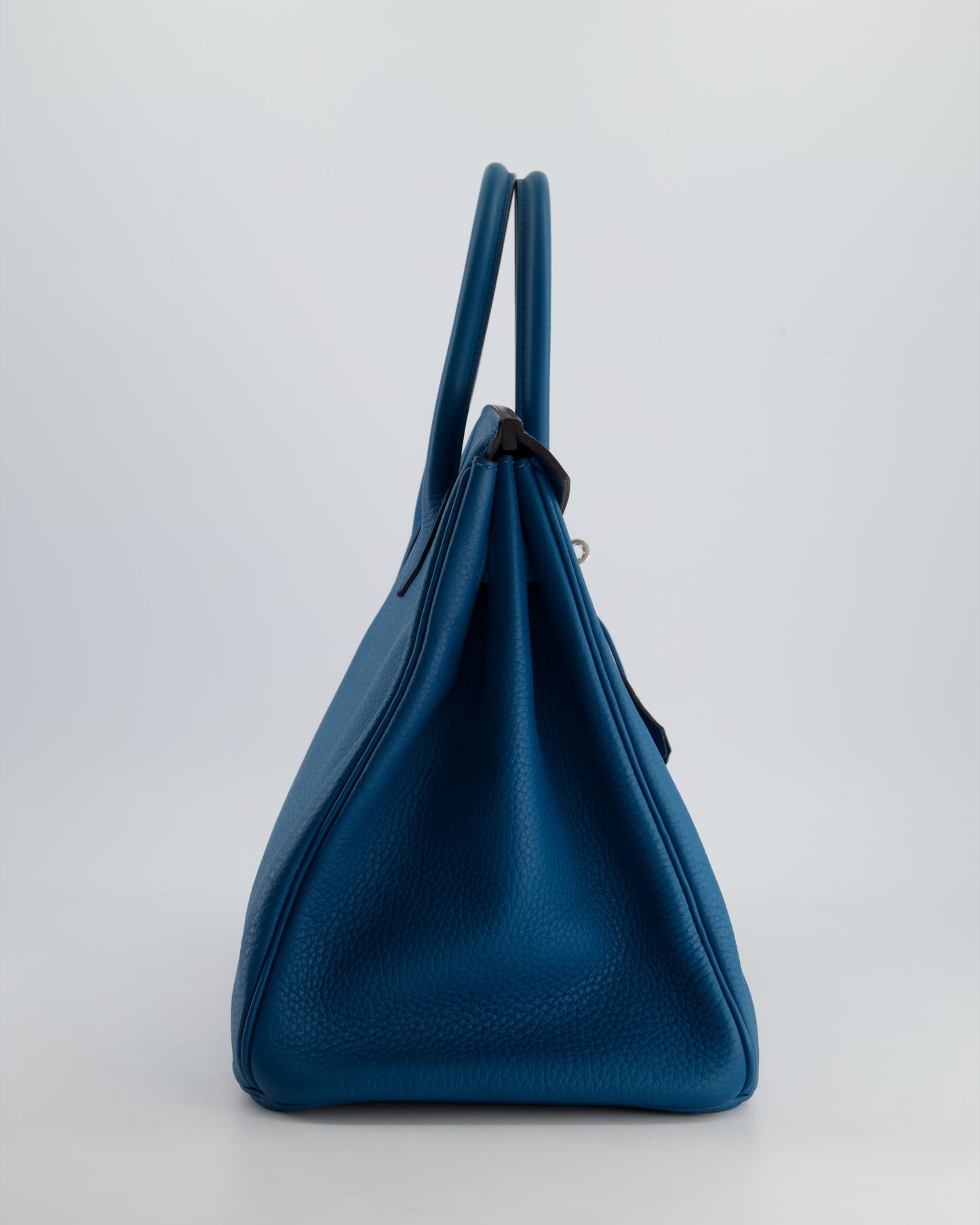 Hermes Birkin 35cm Bag in Blue Petrole Togo Leather with Palladium Hardware