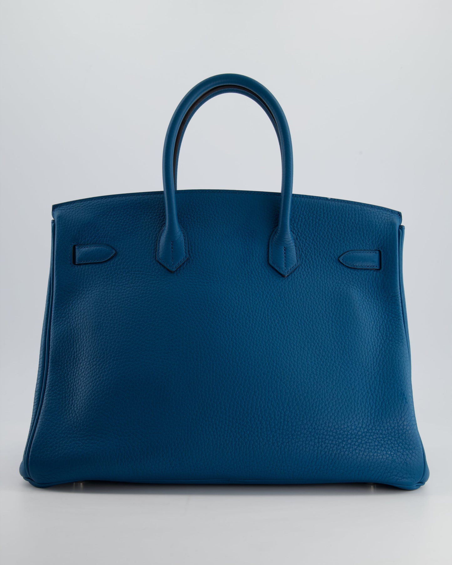 Hermes Birkin 35cm Bag in Blue Petrole Togo Leather with Palladium Hardware