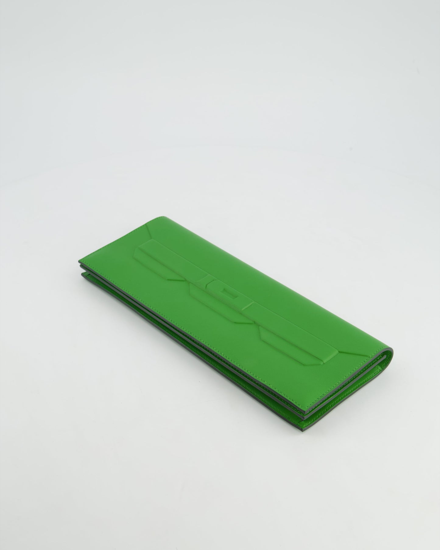 Hermes Birkin Cut Shadow Bag In Vert Yucca Swift Leather