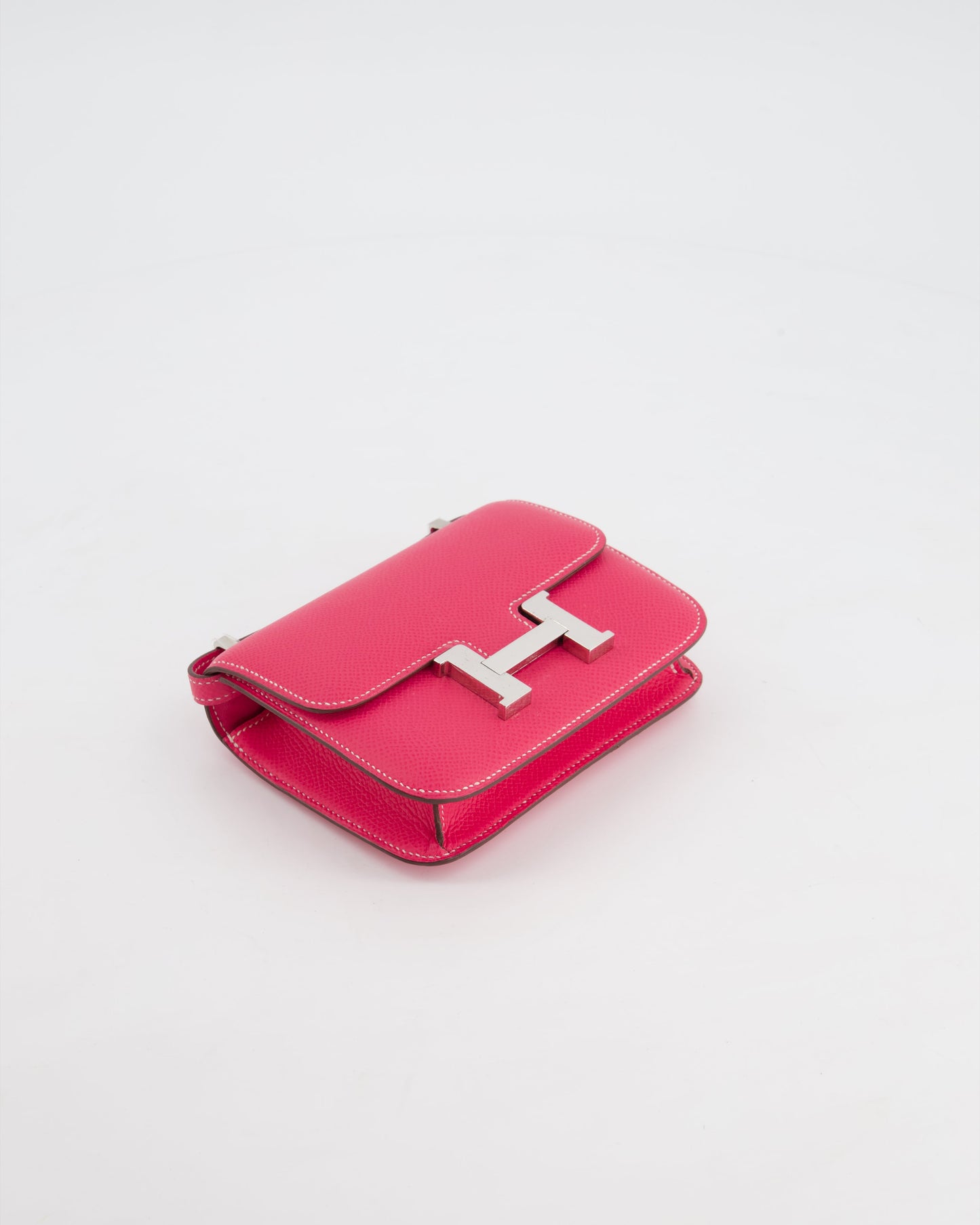 *RARE HOT* Hermes Constance II Micro Bag in Rose Tyrien Epsom Leather with Palladium Hardware
