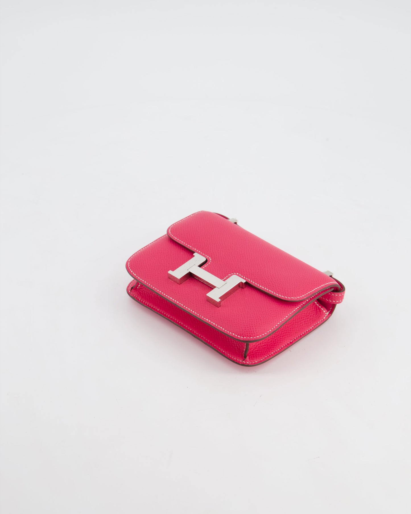 *RARE HOT* Hermes Constance II Micro Bag in Rose Tyrien Epsom Leather with Palladium Hardware