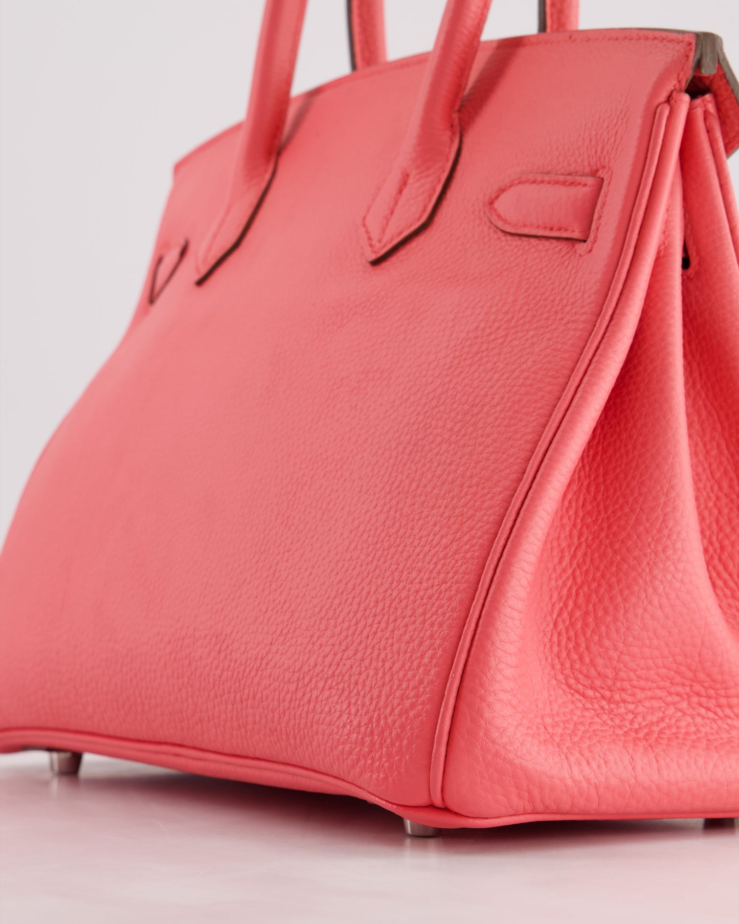 Hermes Birkin 30cm Retourne Bag in Rose Lipstick Togo Leather and Palladium Hardware