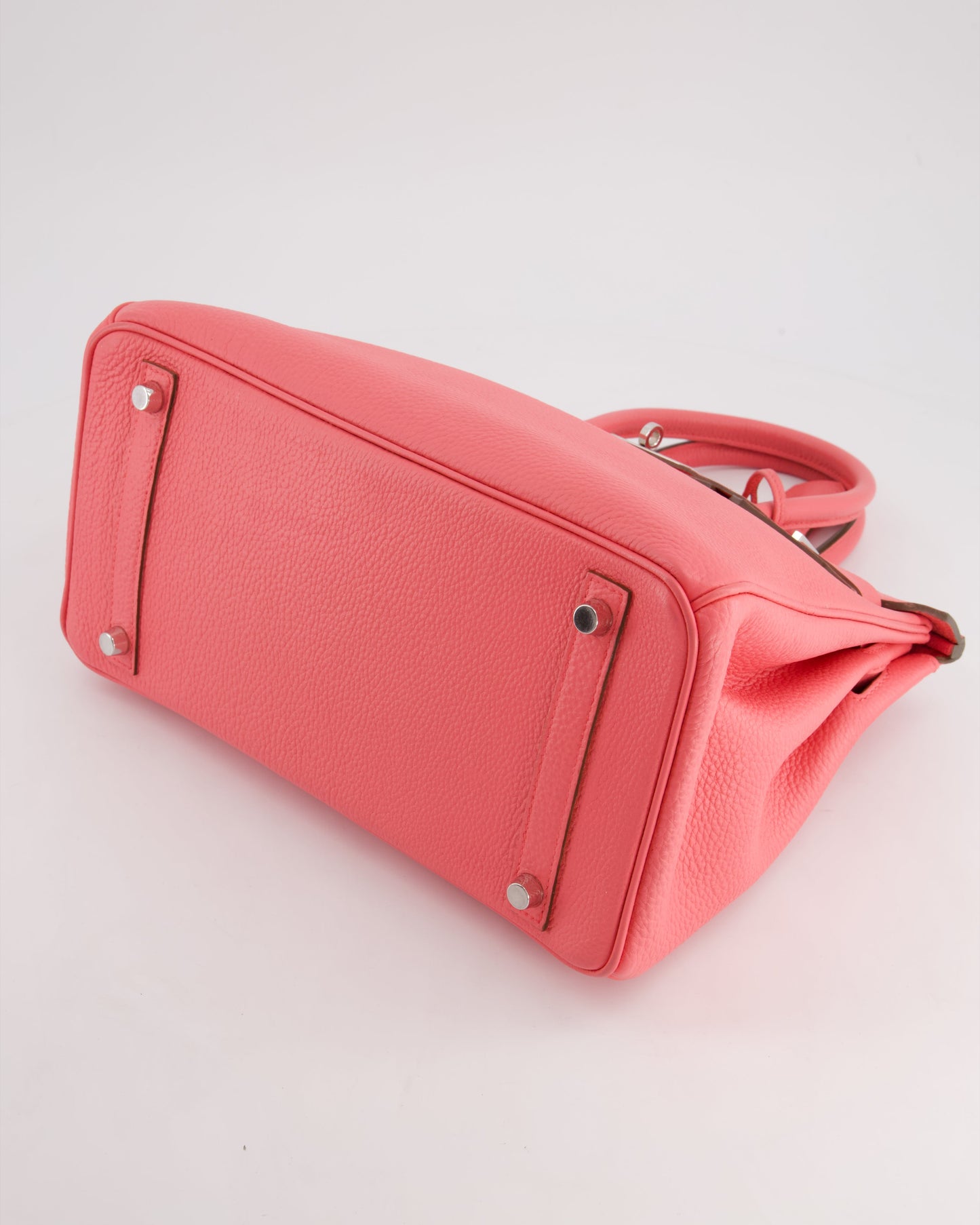 Hermes Birkin 30cm Retourne Bag in Rose Lipstick Togo Leather and Palladium Hardware