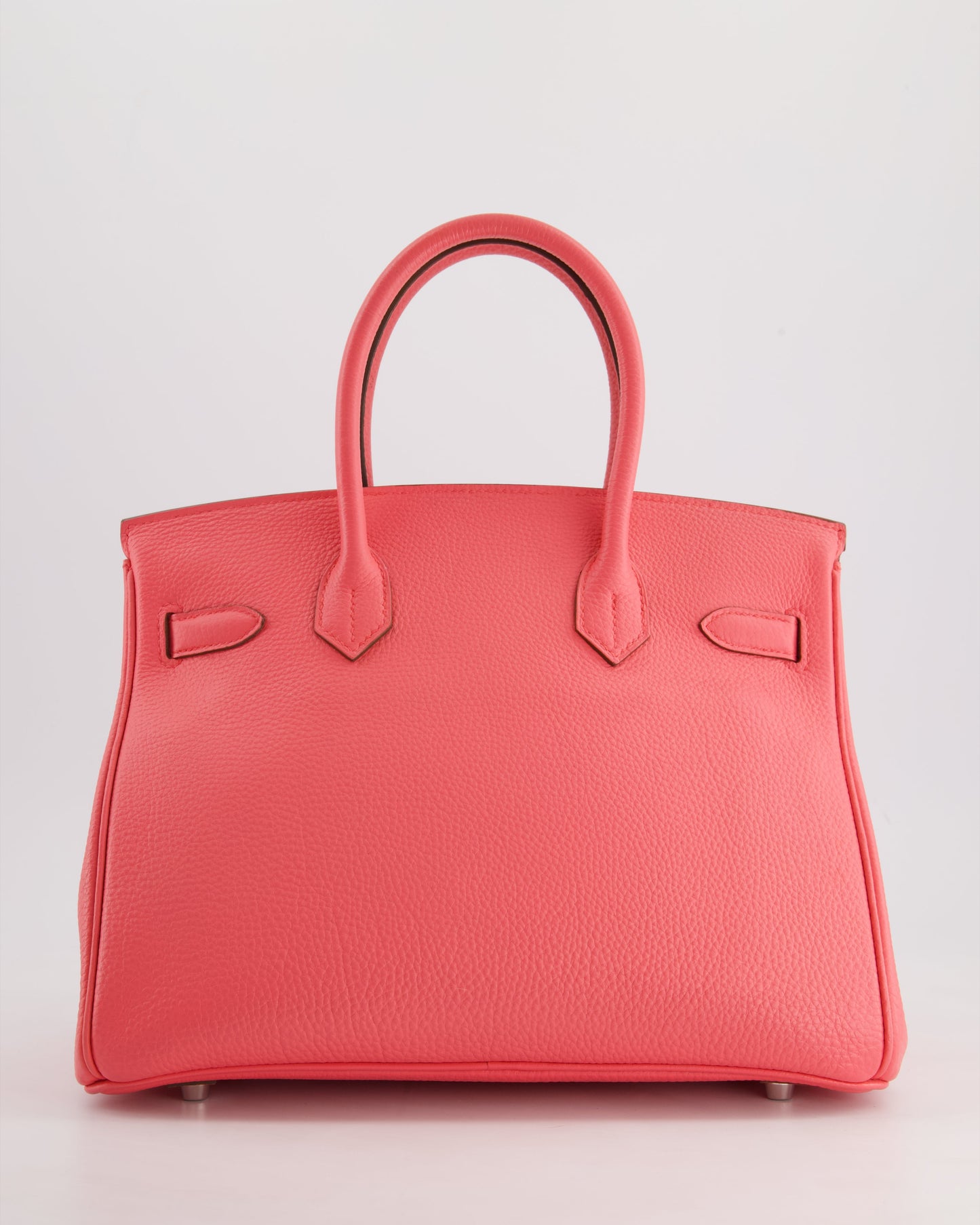 Hermes Birkin 30cm Retourne Bag in Rose Lipstick Togo Leather and Palladium Hardware