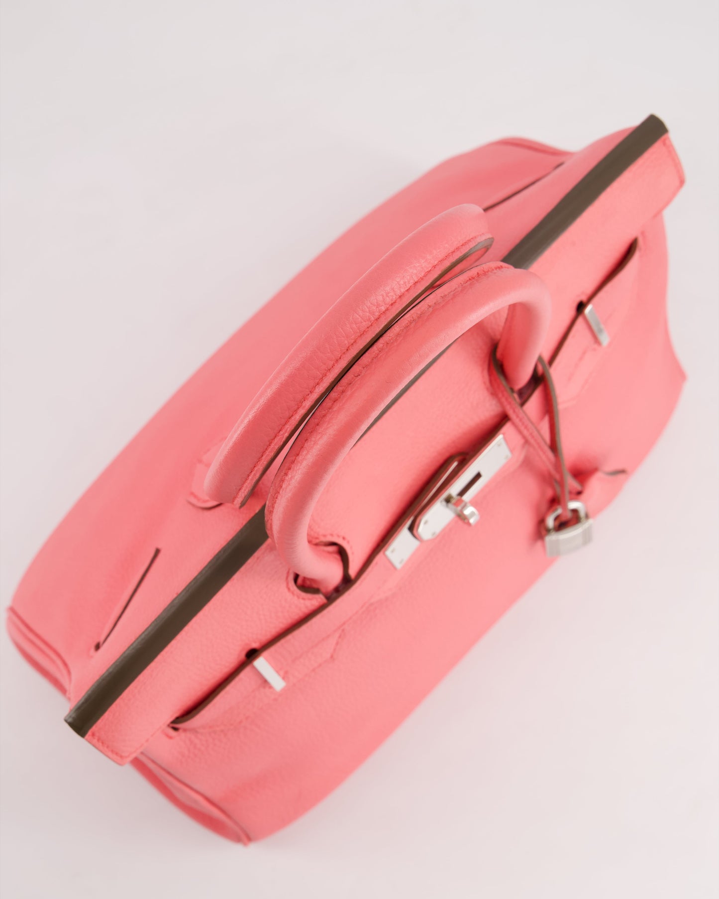 Hermes Birkin 30cm Retourne Bag in Rose Lipstick Togo Leather and Palladium Hardware