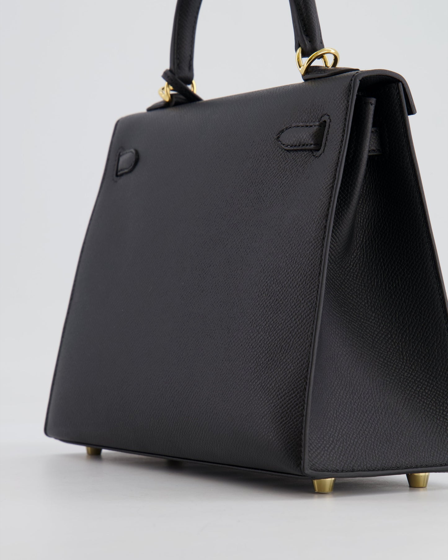 Hermes Kelly 25 Sellier Bag in Noir Epsom Leather with Gold Hardware