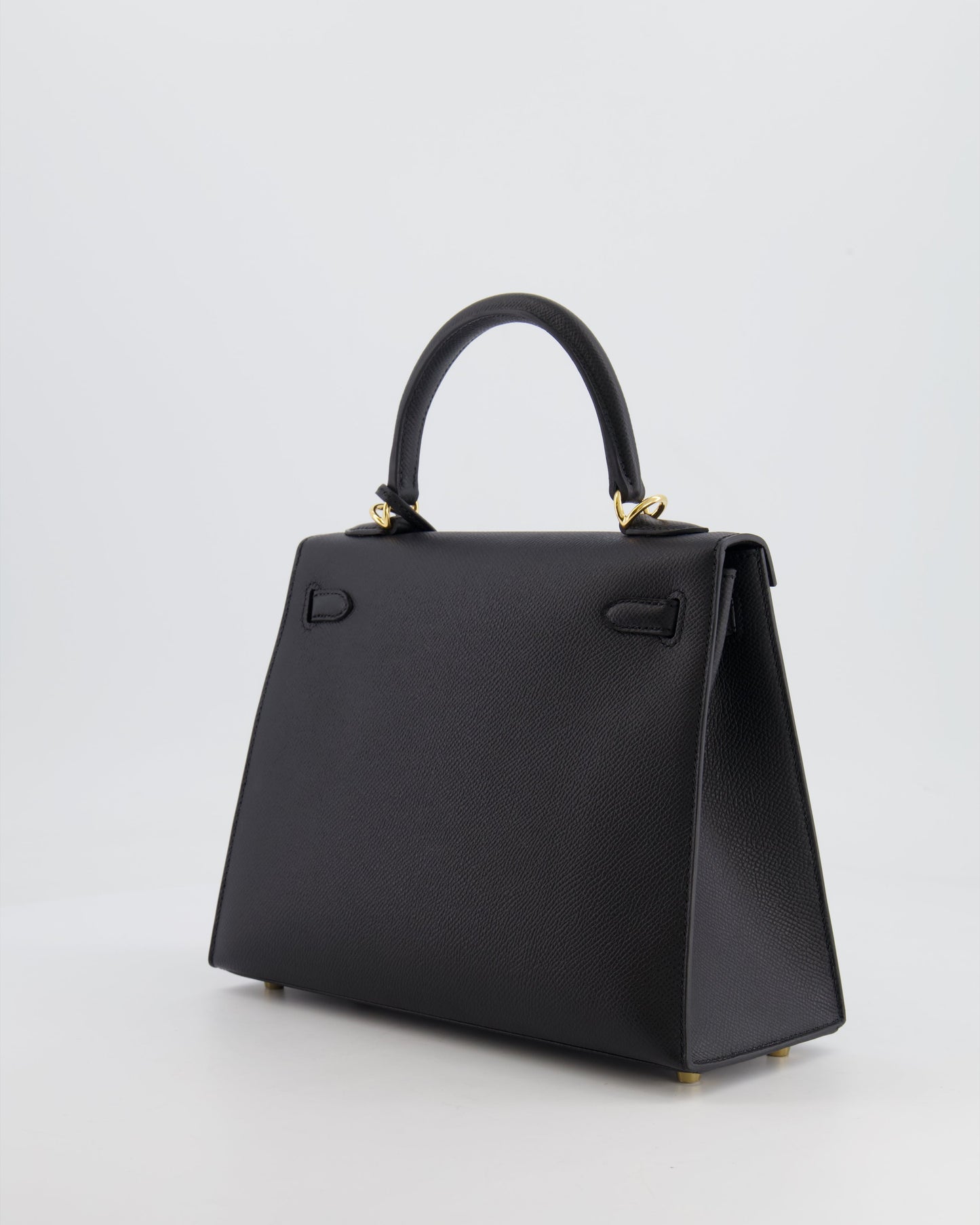 Hermes Kelly 25 Sellier Bag in Noir Epsom Leather with Gold Hardware