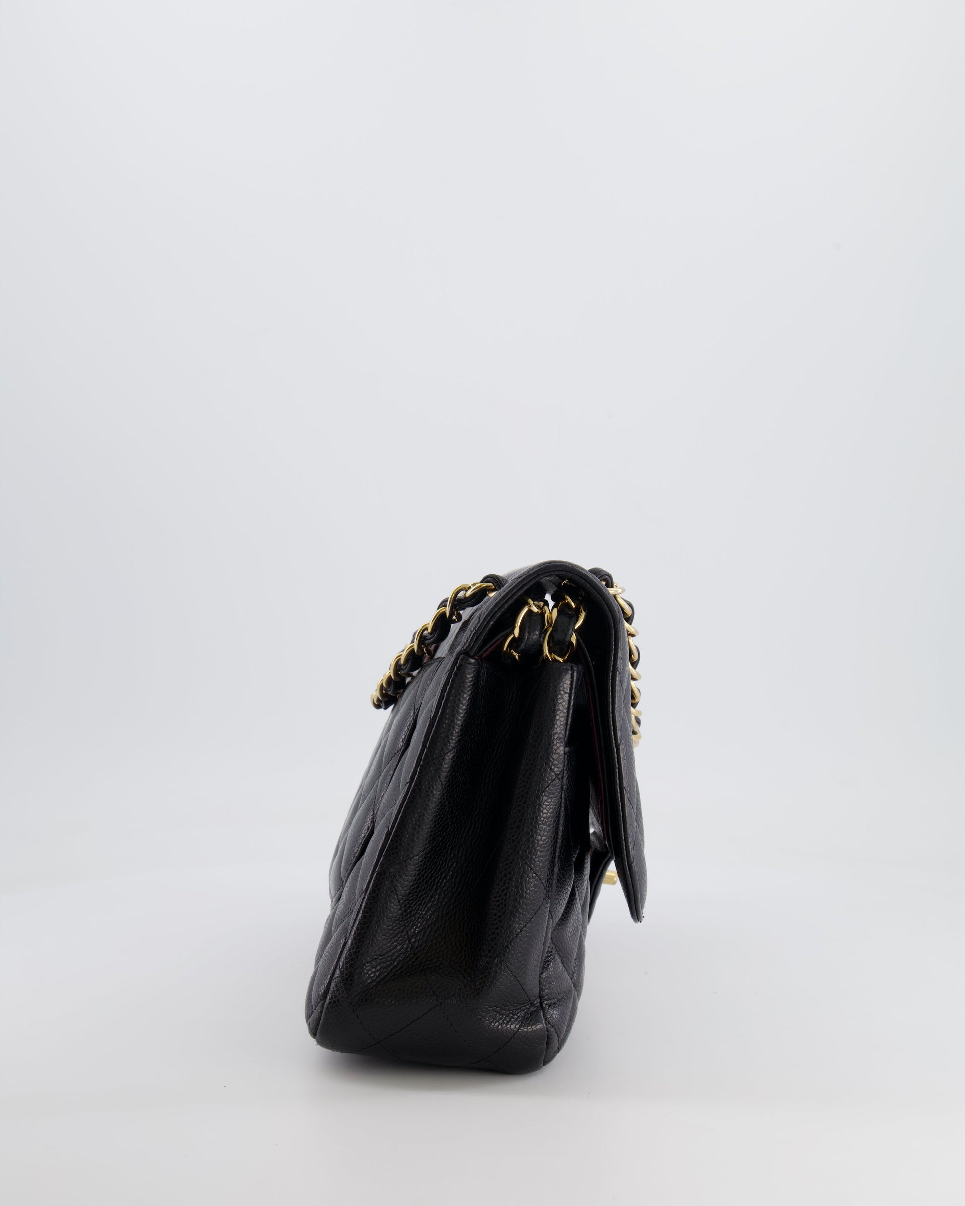 Chanel Black Jumbo Classic Double Flap Bag in Caviar Leather with Gold Hardware RRP ¬ £9,540