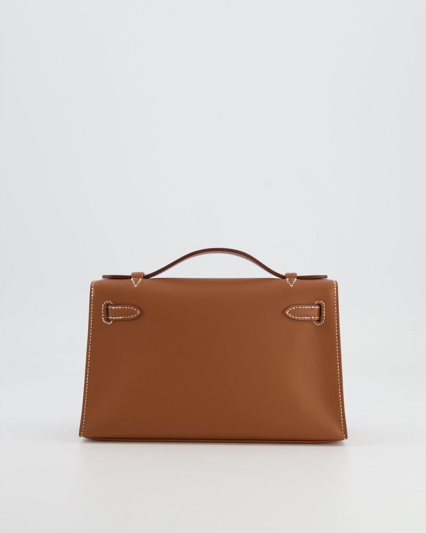 *RARE* Hermes Mini Kelly Pochette Bag in Gold Swift Leather with Gold Hardware