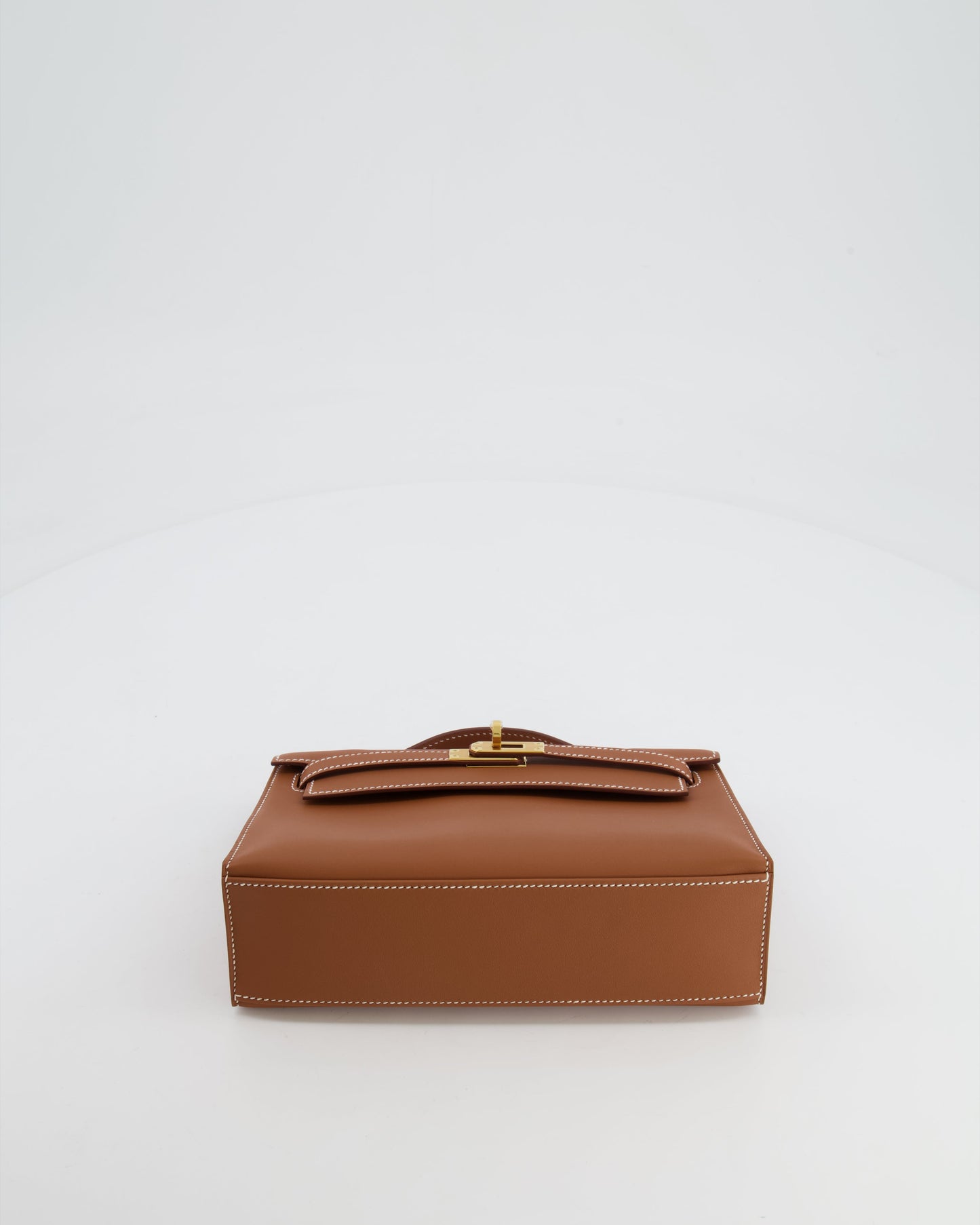 *RARE* Hermes Mini Kelly Pochette Bag in Gold Swift Leather with Gold Hardware