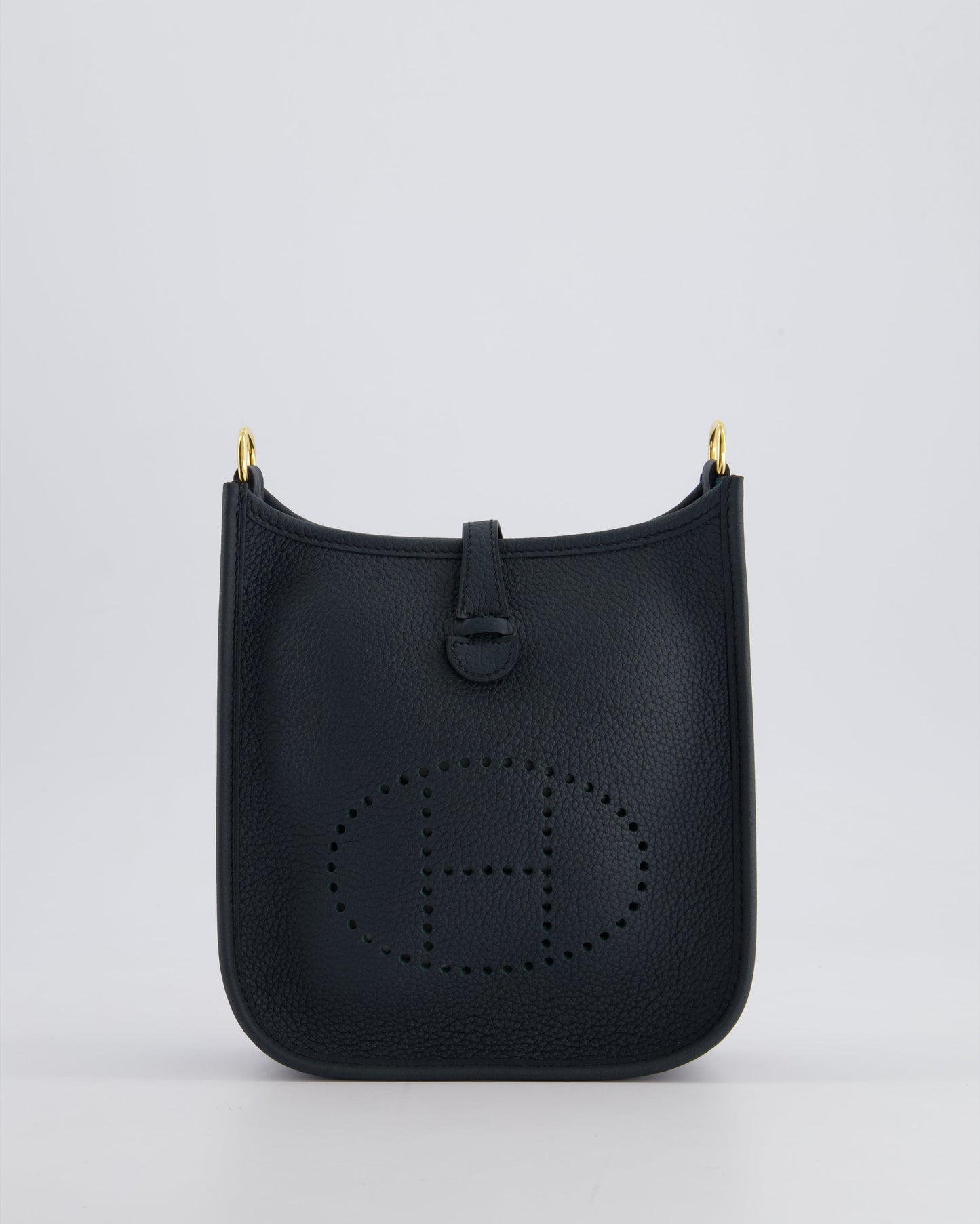 *RARE* Hermes Mini Evelyne 16 Bag in Vert Rousseau Maurice Leather with Gold Hardware & Vert Cypress Sangle Wooly Unicolore Strap