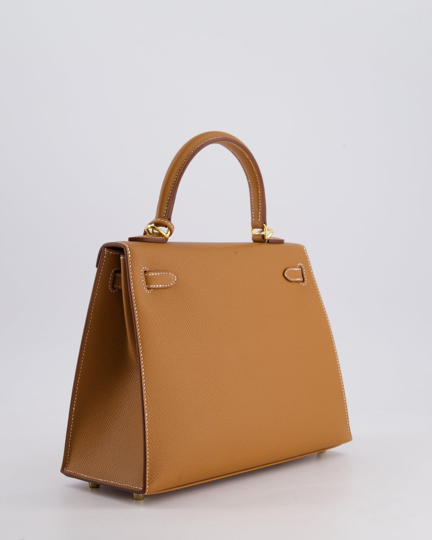 Hermes Kelly 25 Sellier Bag in Gold Epsom Leather with Gold Hardware
