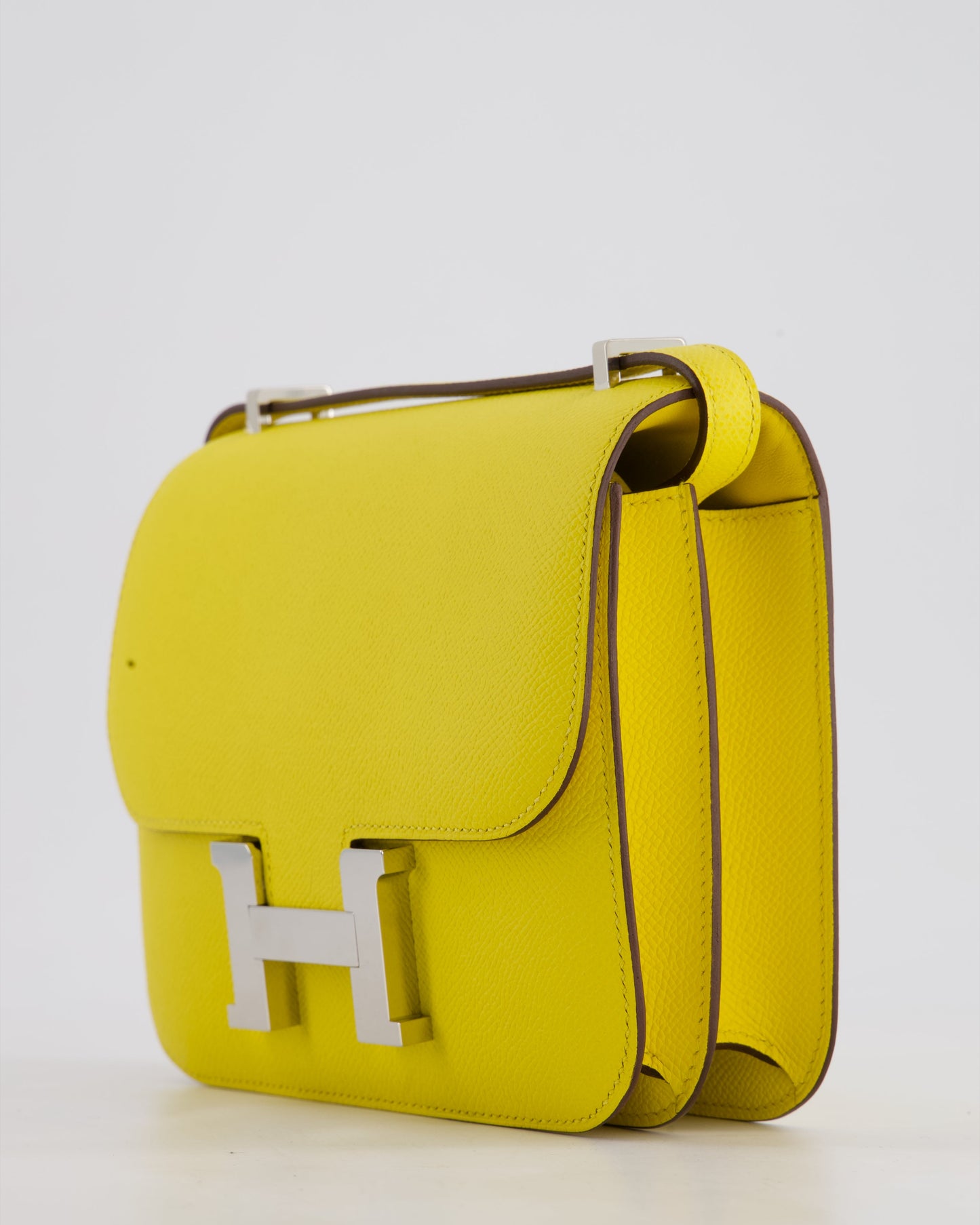 Hermes Constance III 18 Miroir Bag in Jaune De Naples Epsom Leather with Palladium Hardware