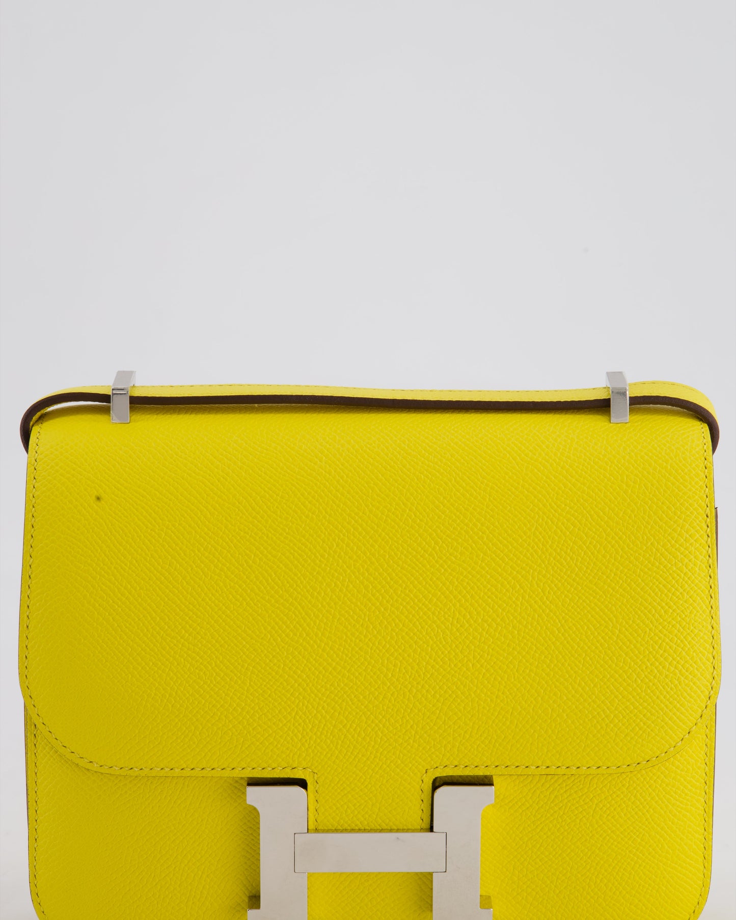Hermes Constance III 18 Miroir Bag in Jaune De Naples Epsom Leather with Palladium Hardware