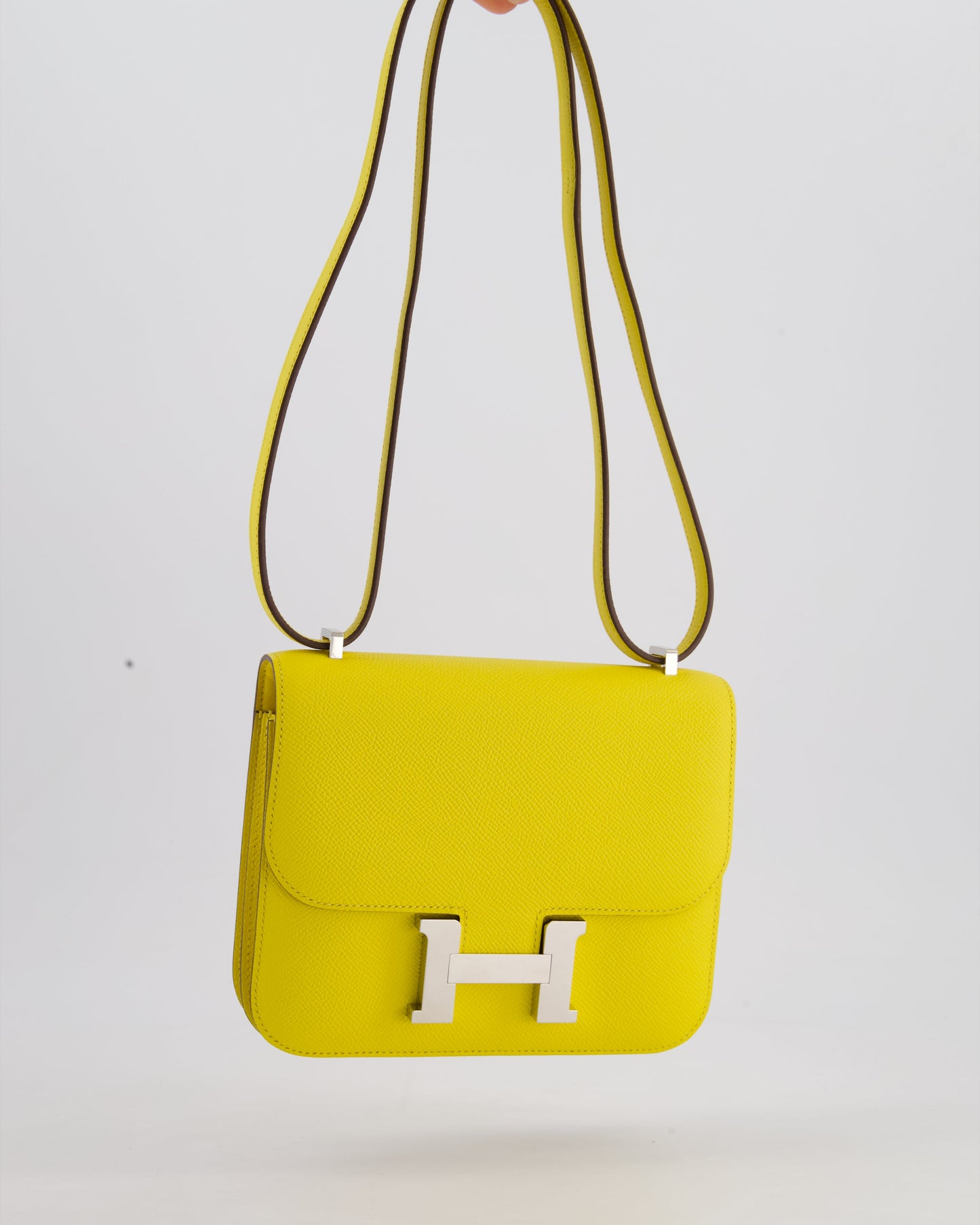 Hermes Constance III 18 Miroir Bag in Jaune De Naples Epsom Leather with Palladium Hardware