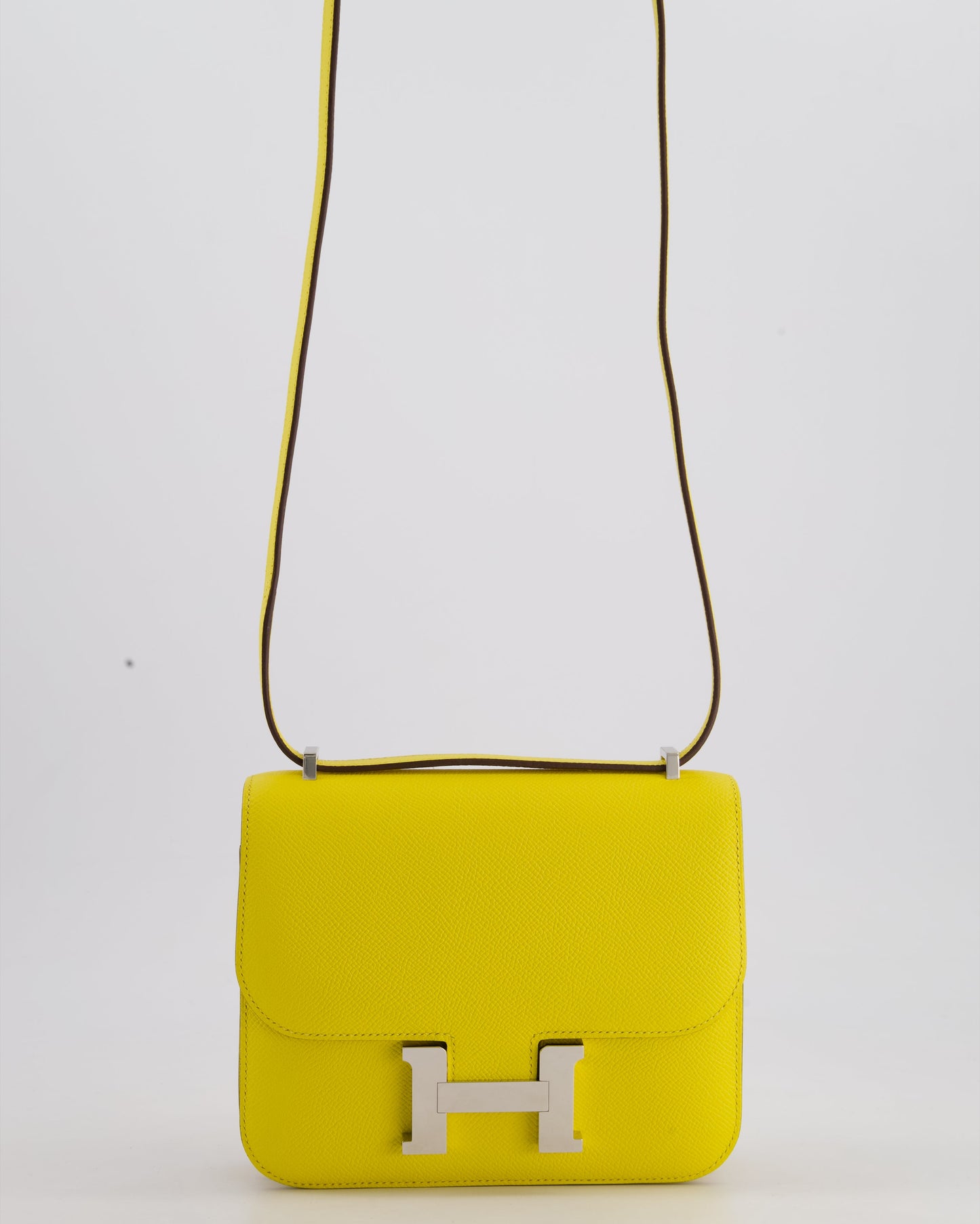 Hermes Constance III 18 Miroir Bag in Jaune De Naples Epsom Leather with Palladium Hardware