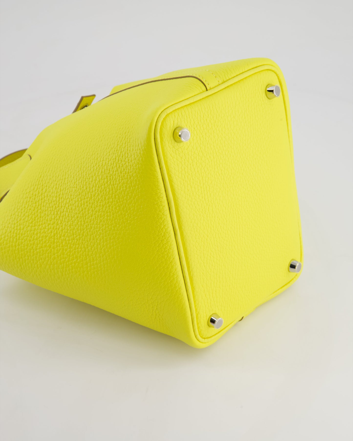 Hermes Picotin Lock Bag 18cm in Lime Clemence Leather with Palladium Hardware
