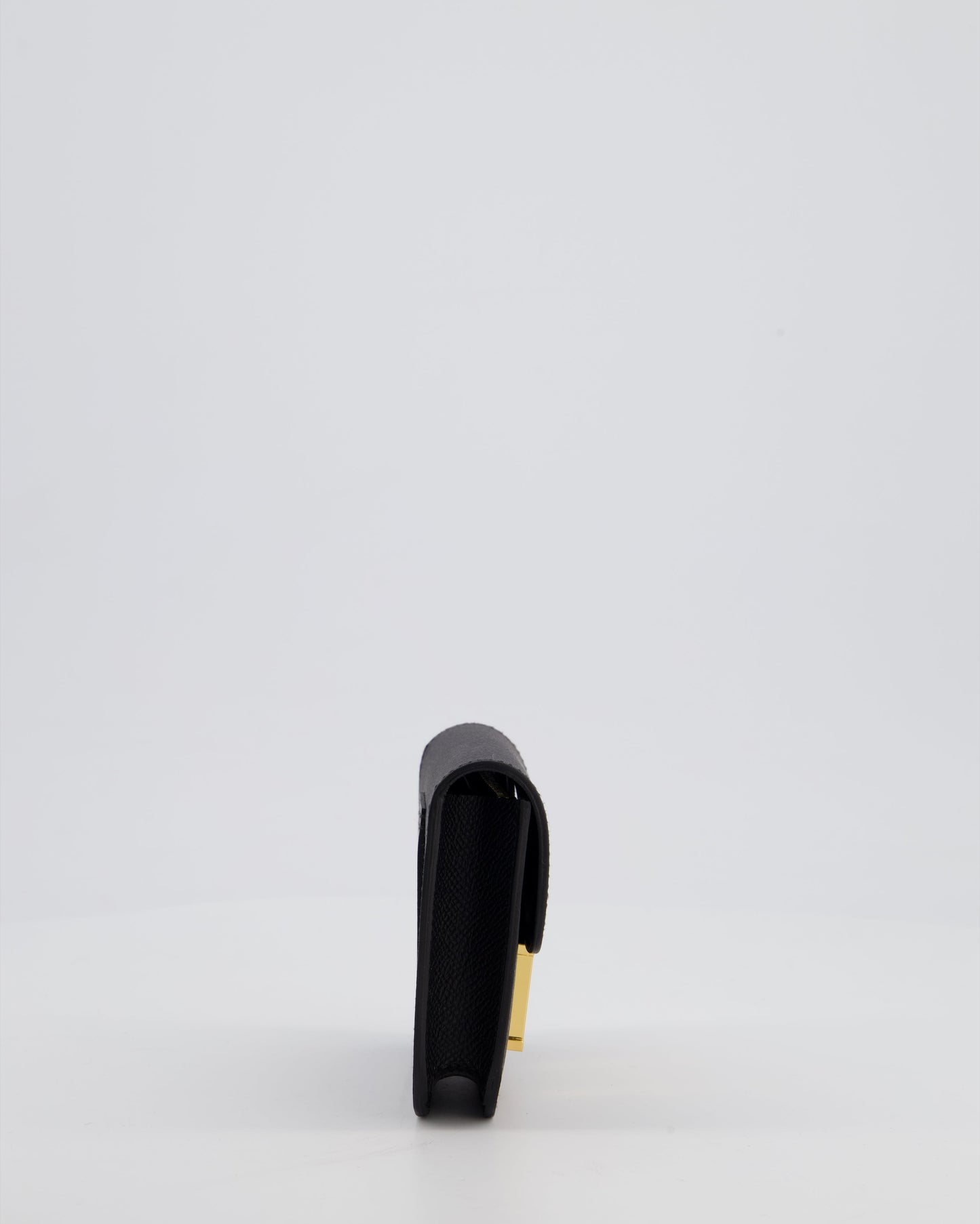 Hermes Constance Slim Belt Wallet Bag in Black Epsom Leather with Pocket and Gold Hardware
