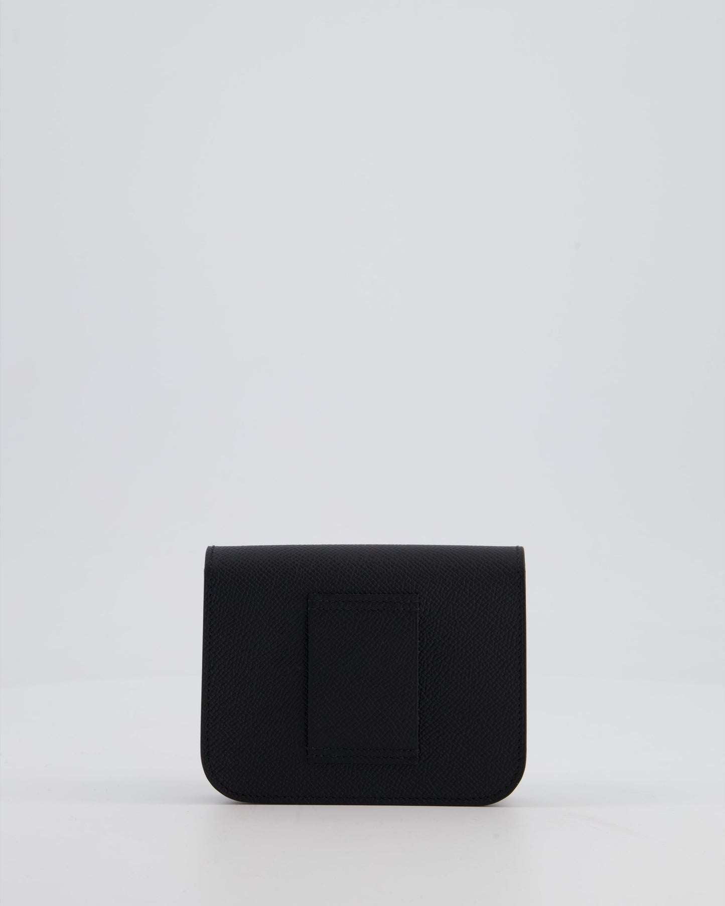 Hermes Constance Slim Belt Wallet Bag in Black Epsom Leather with Pocket and Gold Hardware