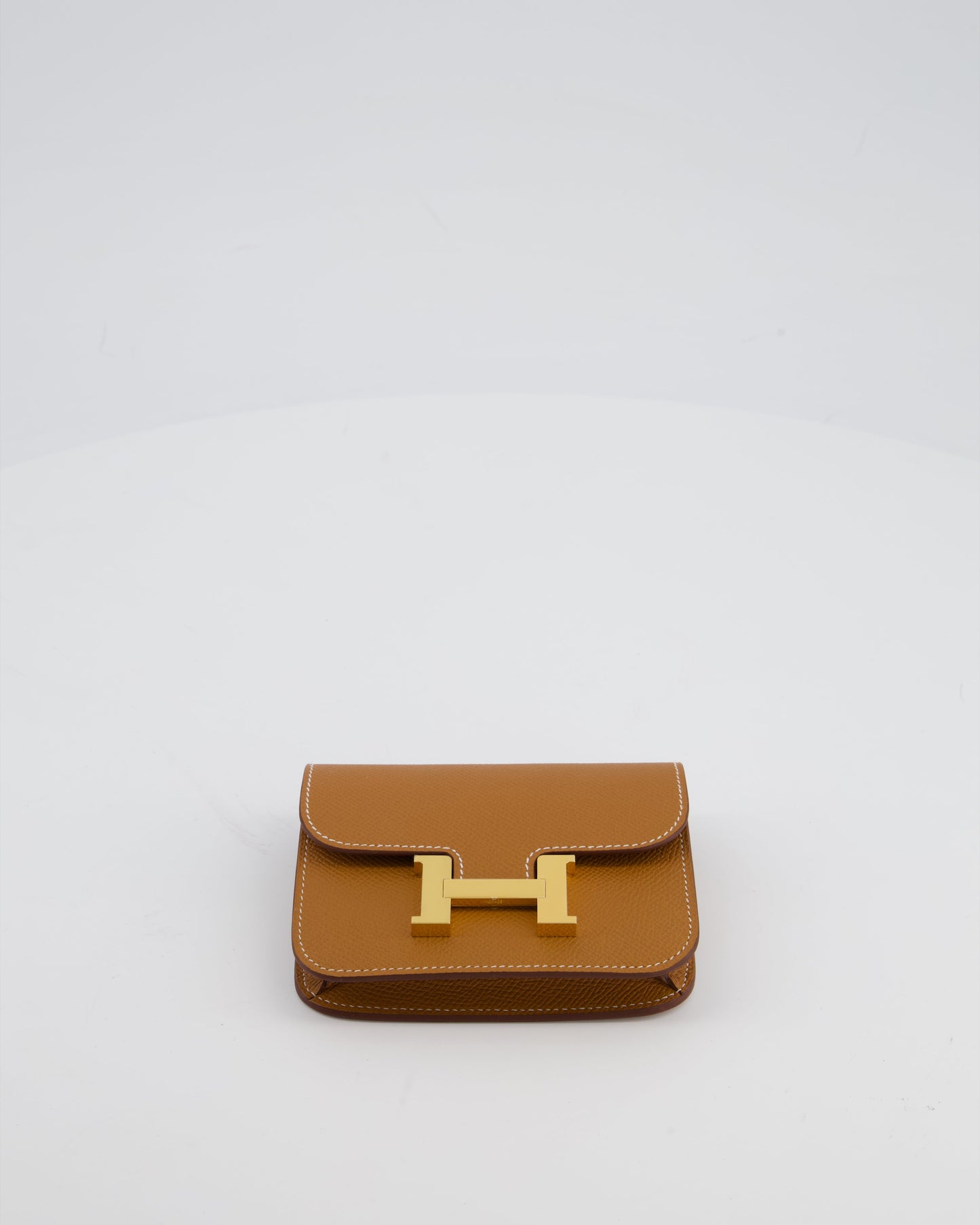 Hermes Constance Slim Belt Wallet Bag in Gold Epsom Leather with Pocket and Gold Hardware