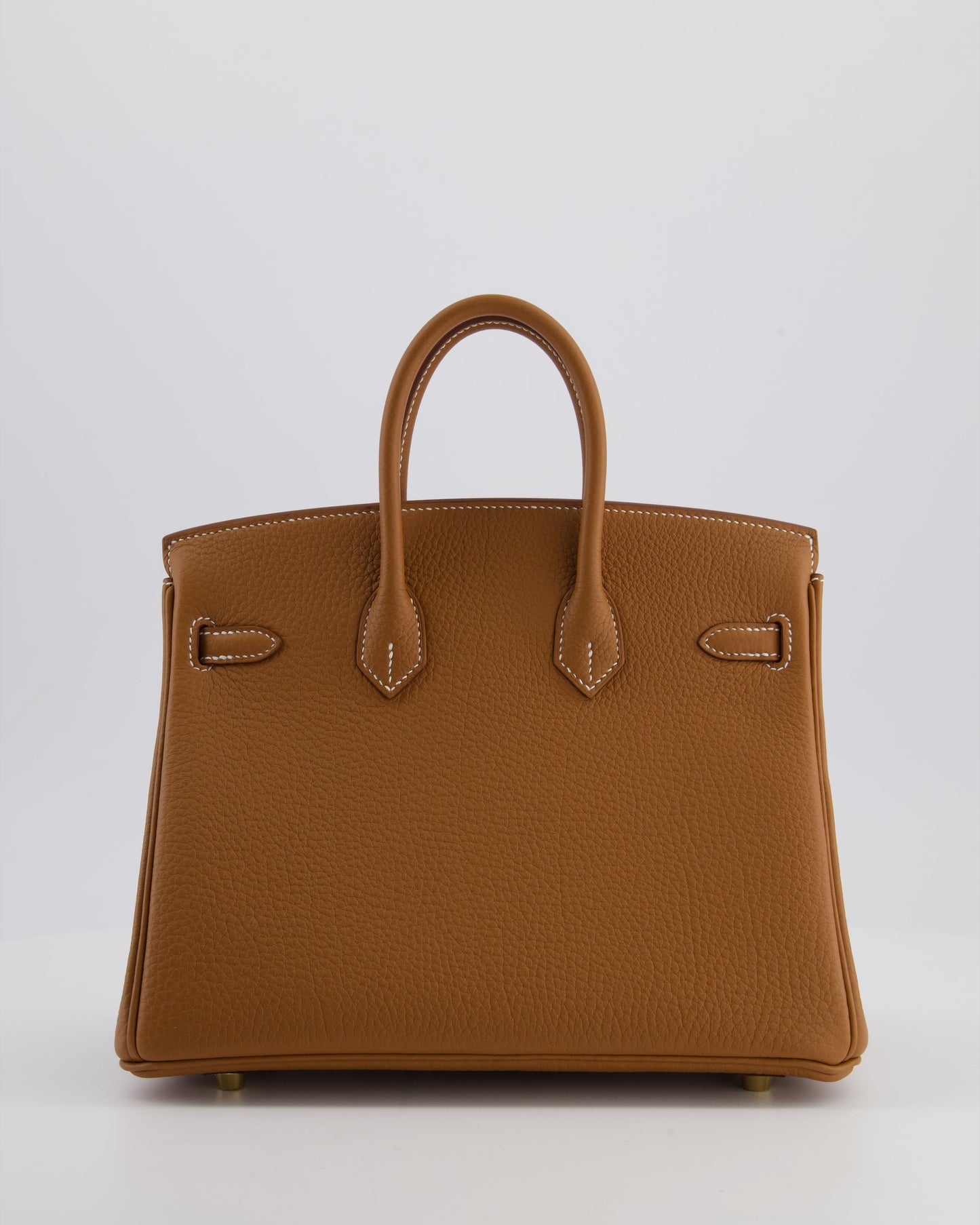 Hermes Birkin 25 Retourne Bag in Gold Togo Leather with Gold Hardware