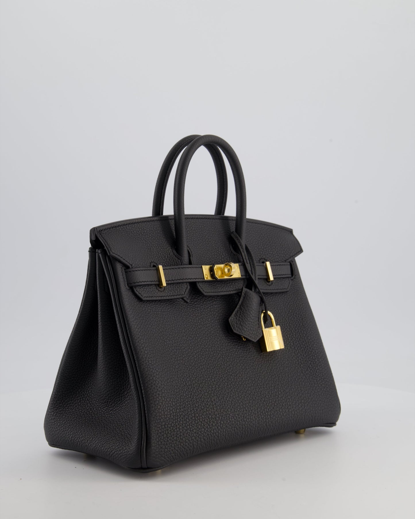*HOT* Hermes Birkin 25 Retourne Bag in Plomb Togo Leather with Gold Hardware