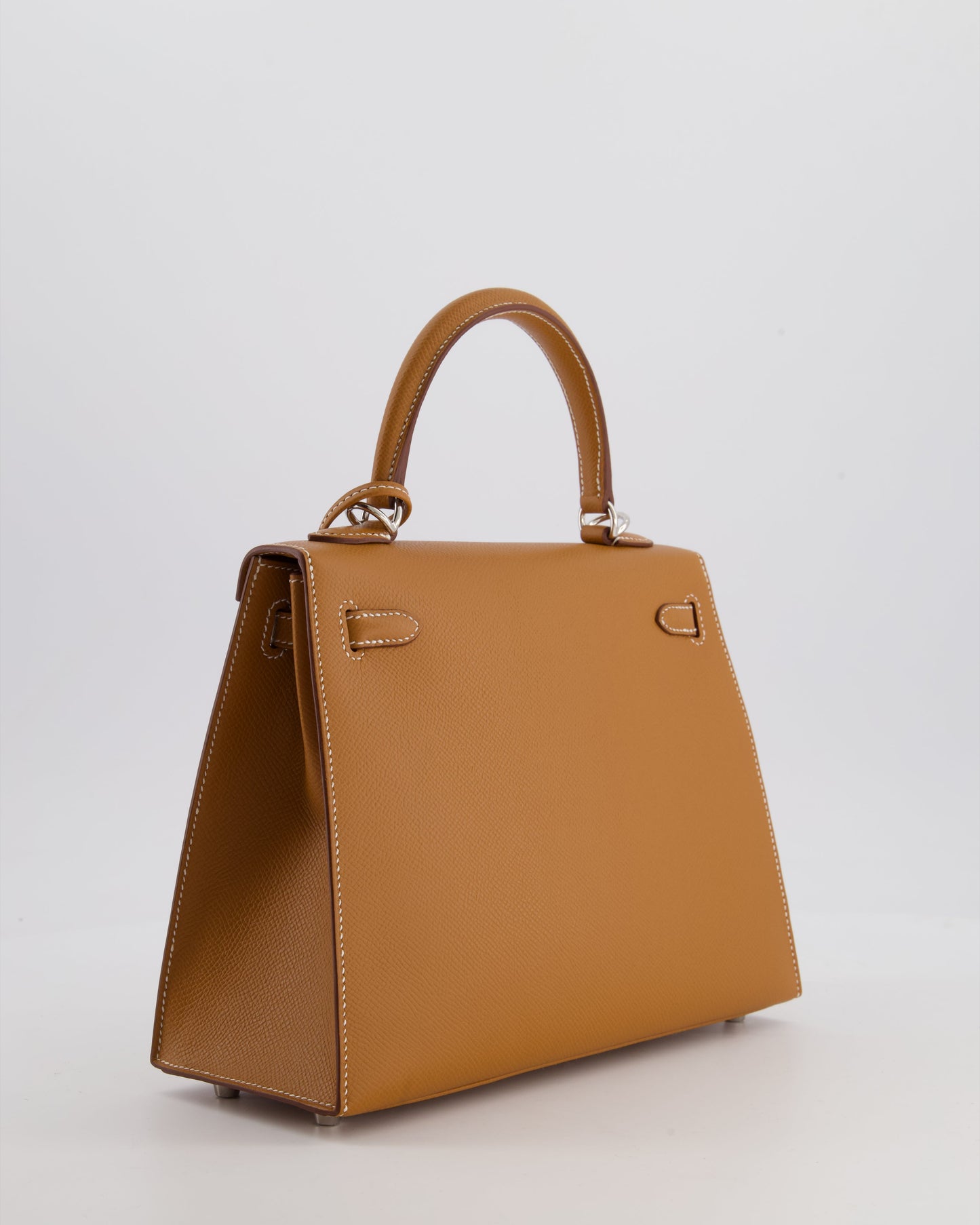 Hermes Kelly 25 Sellier Bag in Gold Epsom Leather with Palladium Hardware