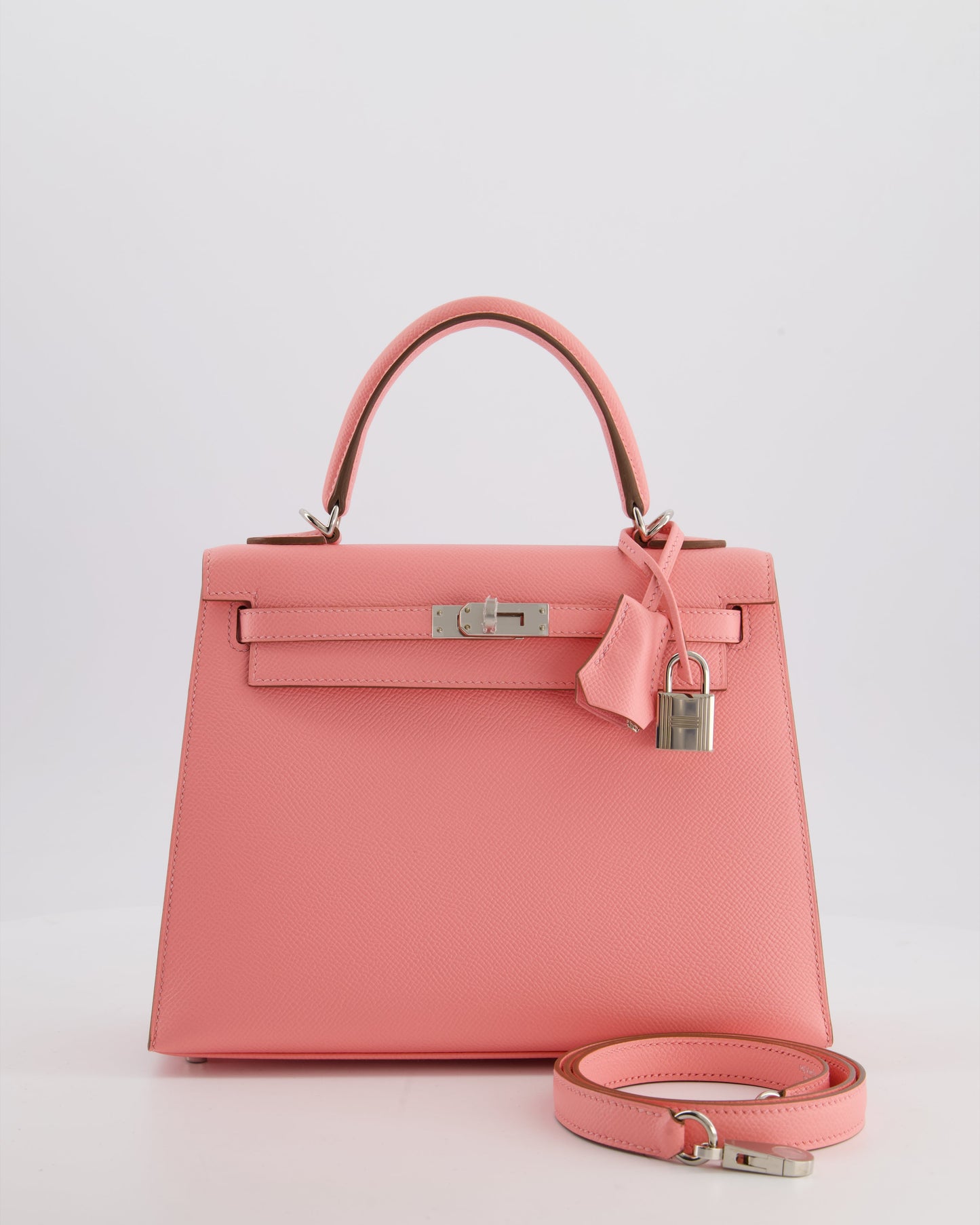 *RARE* Hermes Kelly 25 Sellier Bag in Rose Confetti in Epsom Leather with Palladium Hardware