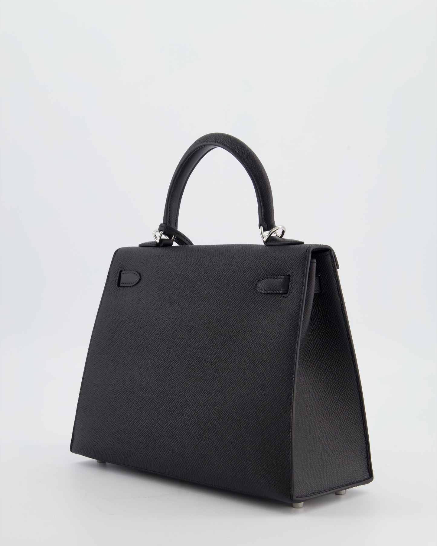 *RARE* Hermes Kelly 25 Sellier Bag in Noir Epsom Leather with Palladium Hardware