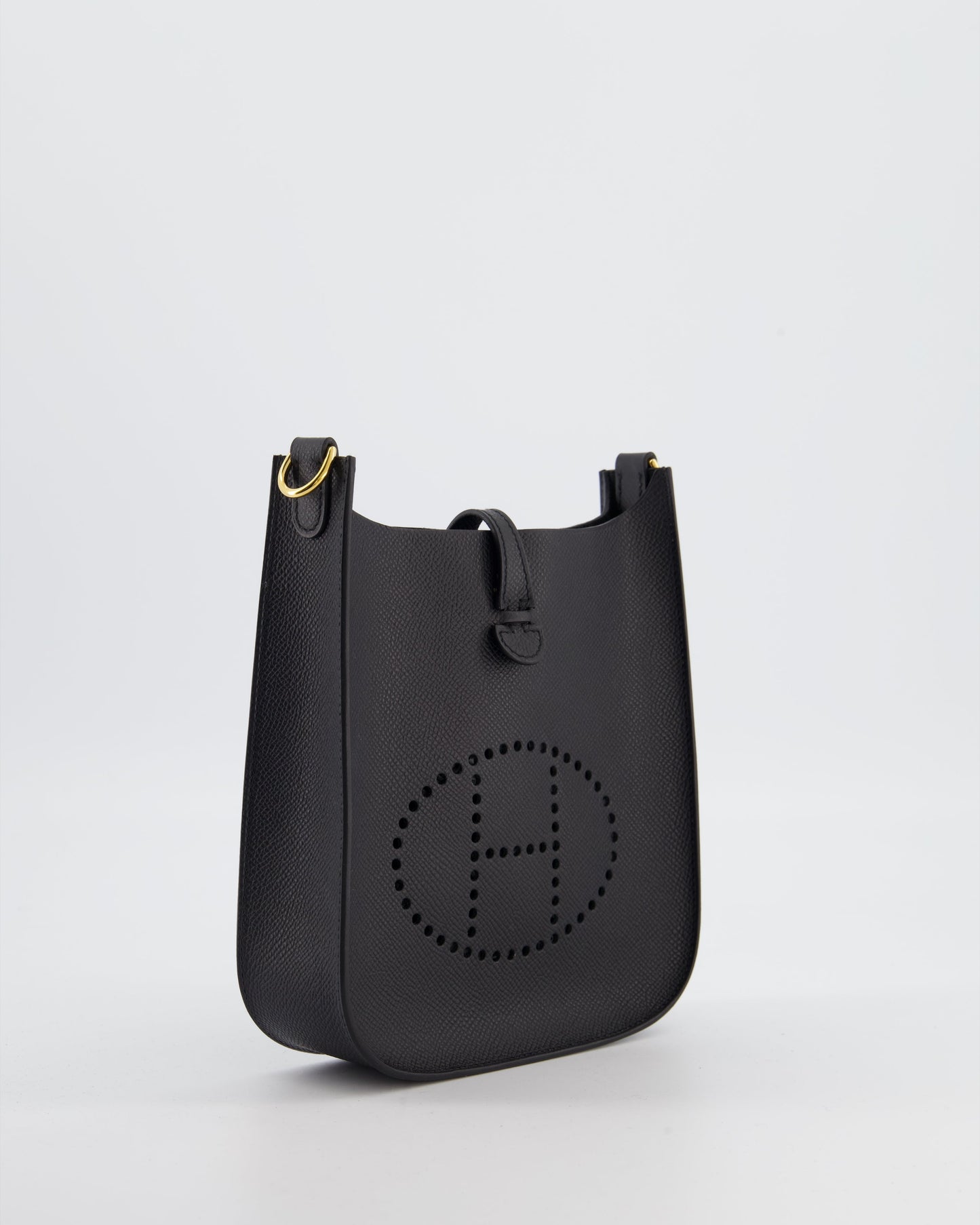 Hermes Black Mini Evelyne Sellier Bag in Epsom Leather with Gold Hardware