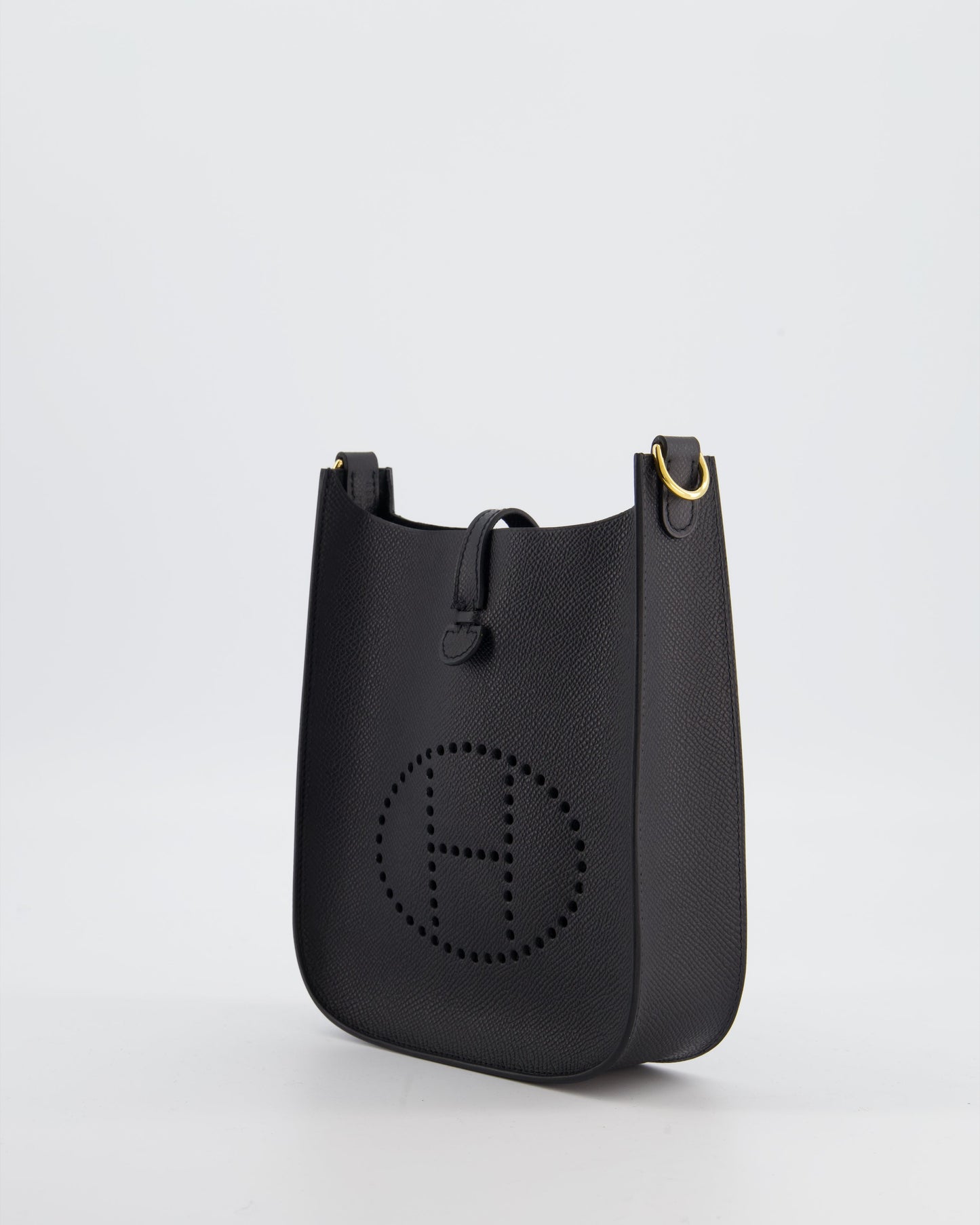 Hermes Black Mini Evelyne Sellier Bag in Epsom Leather with Gold Hardware