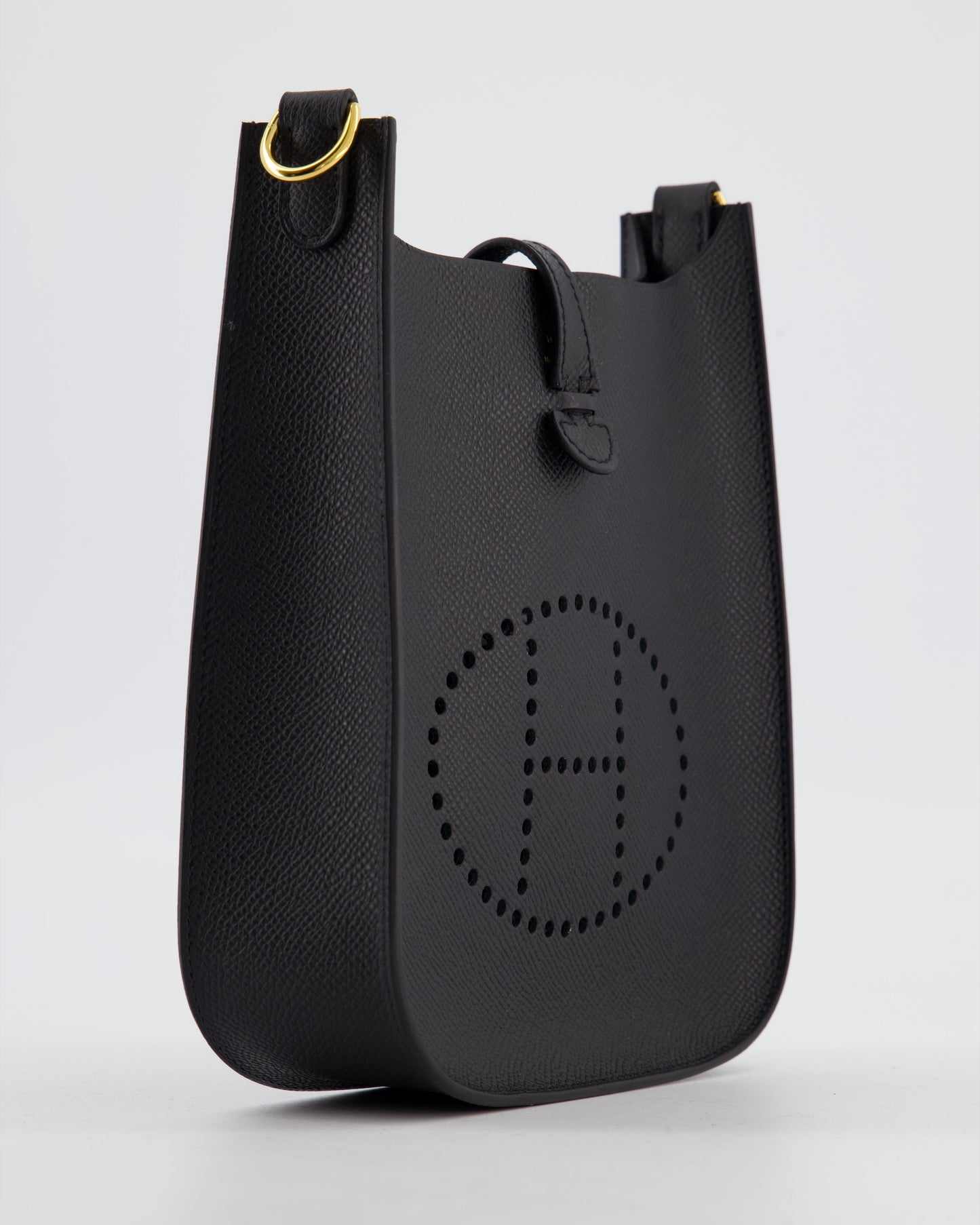 Hermes Black Mini Evelyne Sellier Bag in Epsom Leather with Gold Hardware