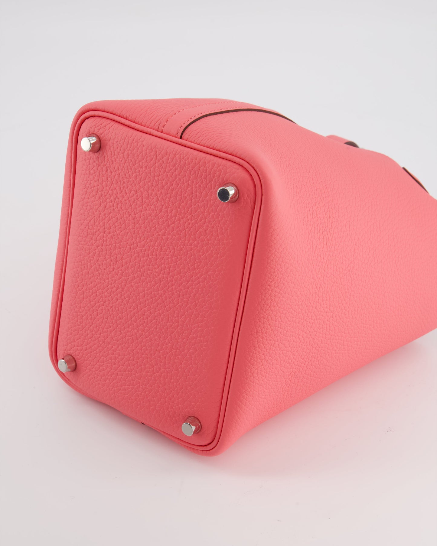 Hermes Picotin Lock 18 Bag in Rose Azalee Clemence Leather with Palladium Hardware