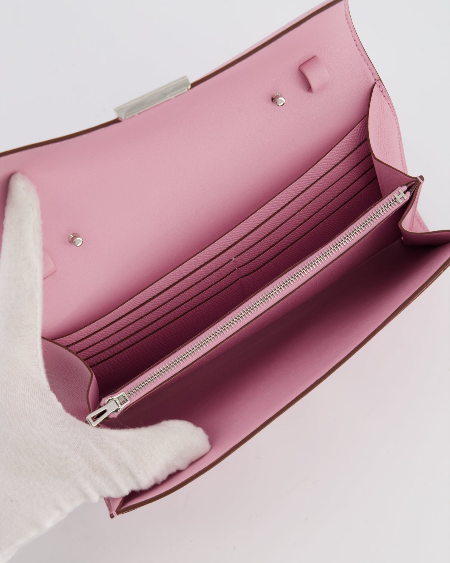 Hermes Constance To Go Bag in Mauve Sylvestre Epsom Leather with Palladium Hardware