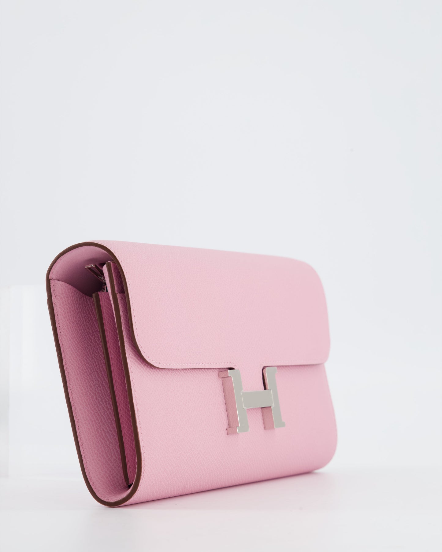 Hermes Constance To Go Bag in Mauve Sylvestre Epsom Leather with Palladium Hardware