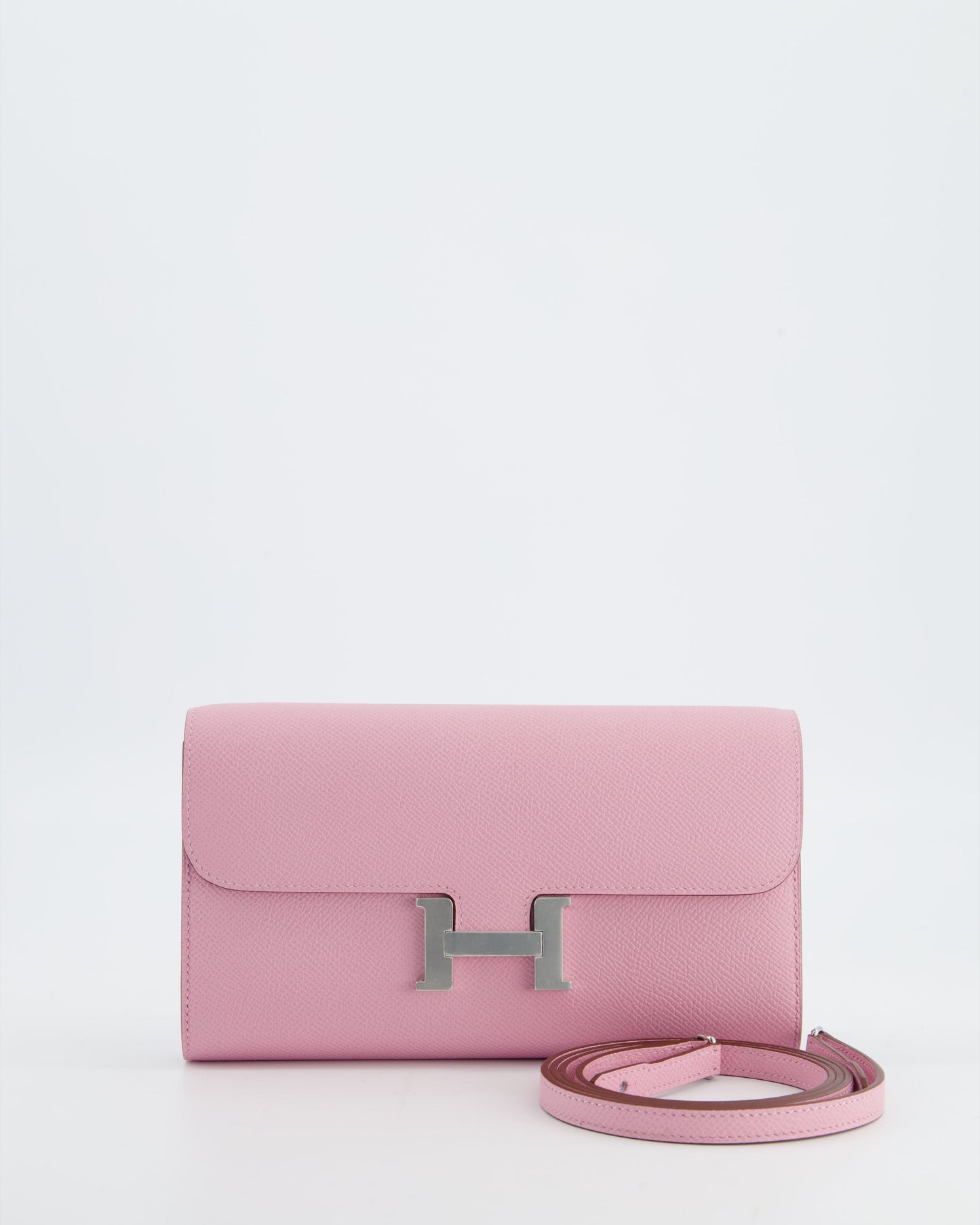Hermes Constance To Go Bag in Mauve Sylvestre Epsom Leather with Palladium Hardware