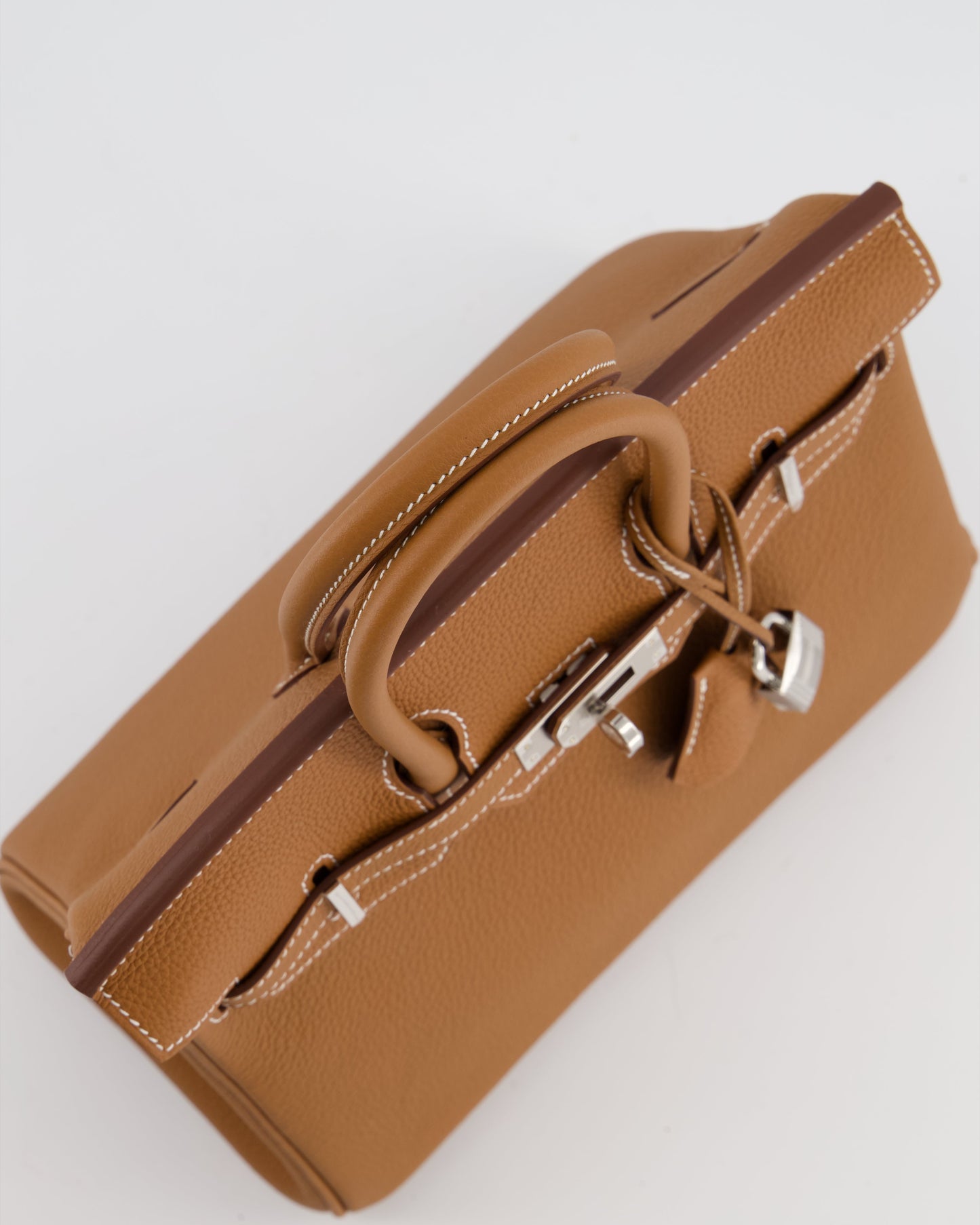 *HOT* Hermes Birkin 25 Retourne Bag in Gold Togo Leather with Palladium Hardware