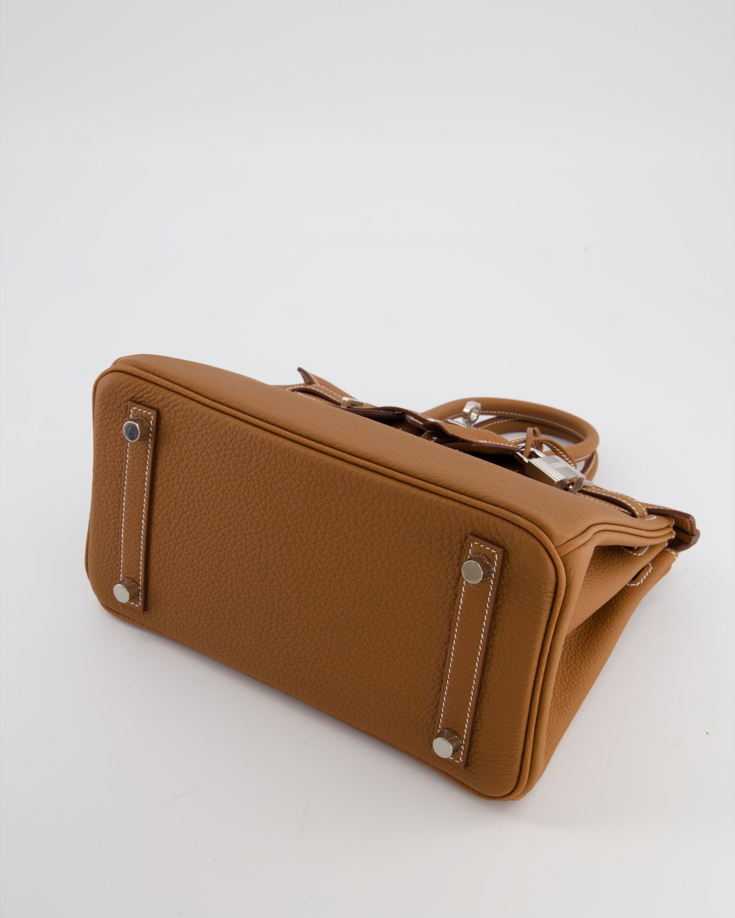 *HOT* Hermes Birkin 25 Retourne Bag in Gold Togo Leather with Palladium Hardware
