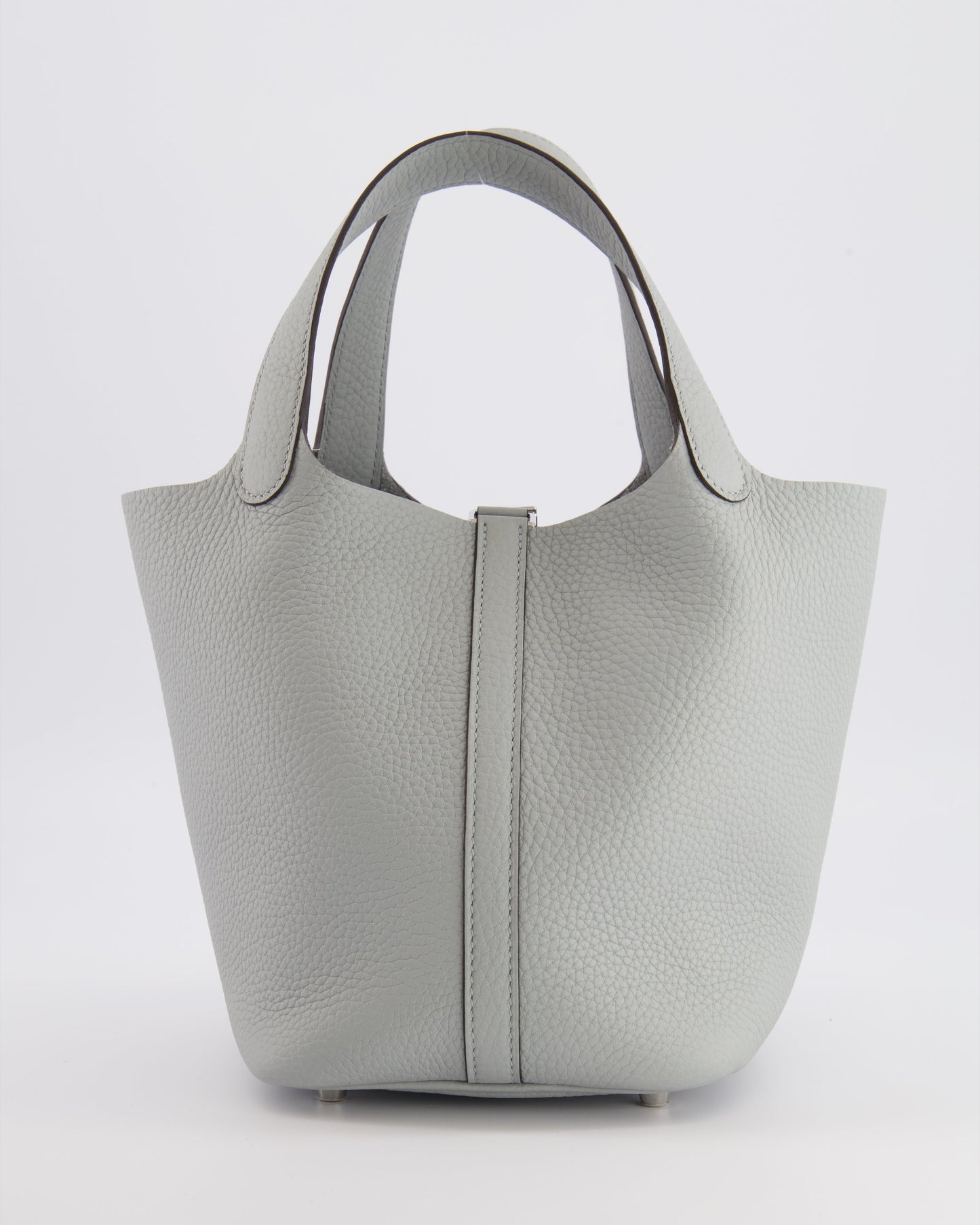 *HOT* Hermes Picotin Lock Bag 18cm in Bleu Glacier Clemence Leather with Palladium Hardware