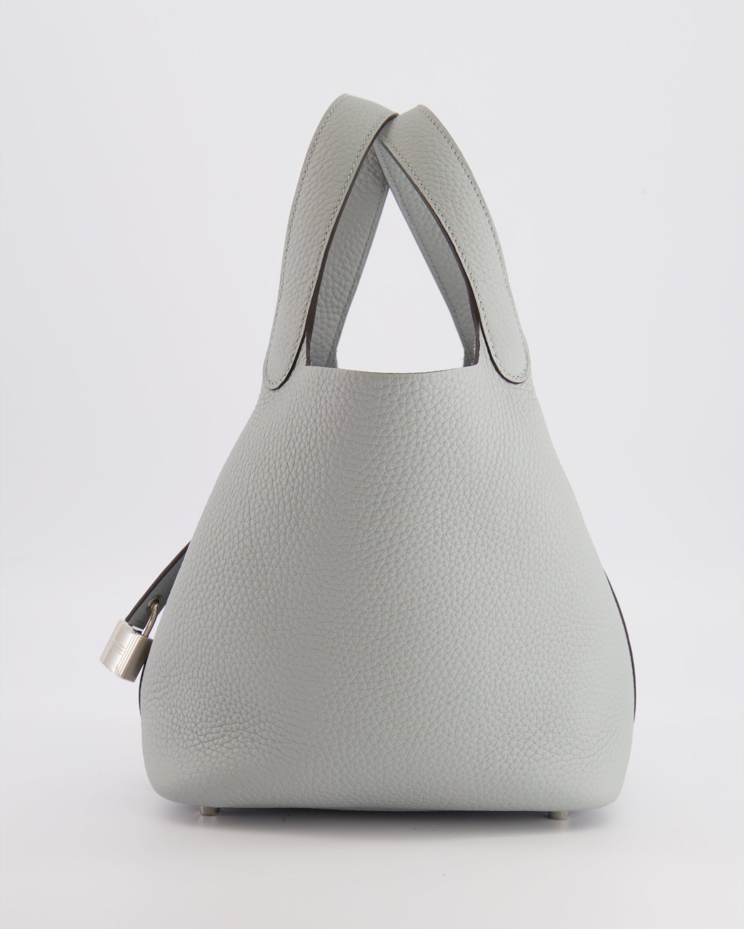 *HOT* Hermes Picotin Lock Bag 18cm in Bleu Glacier Clemence Leather with Palladium Hardware