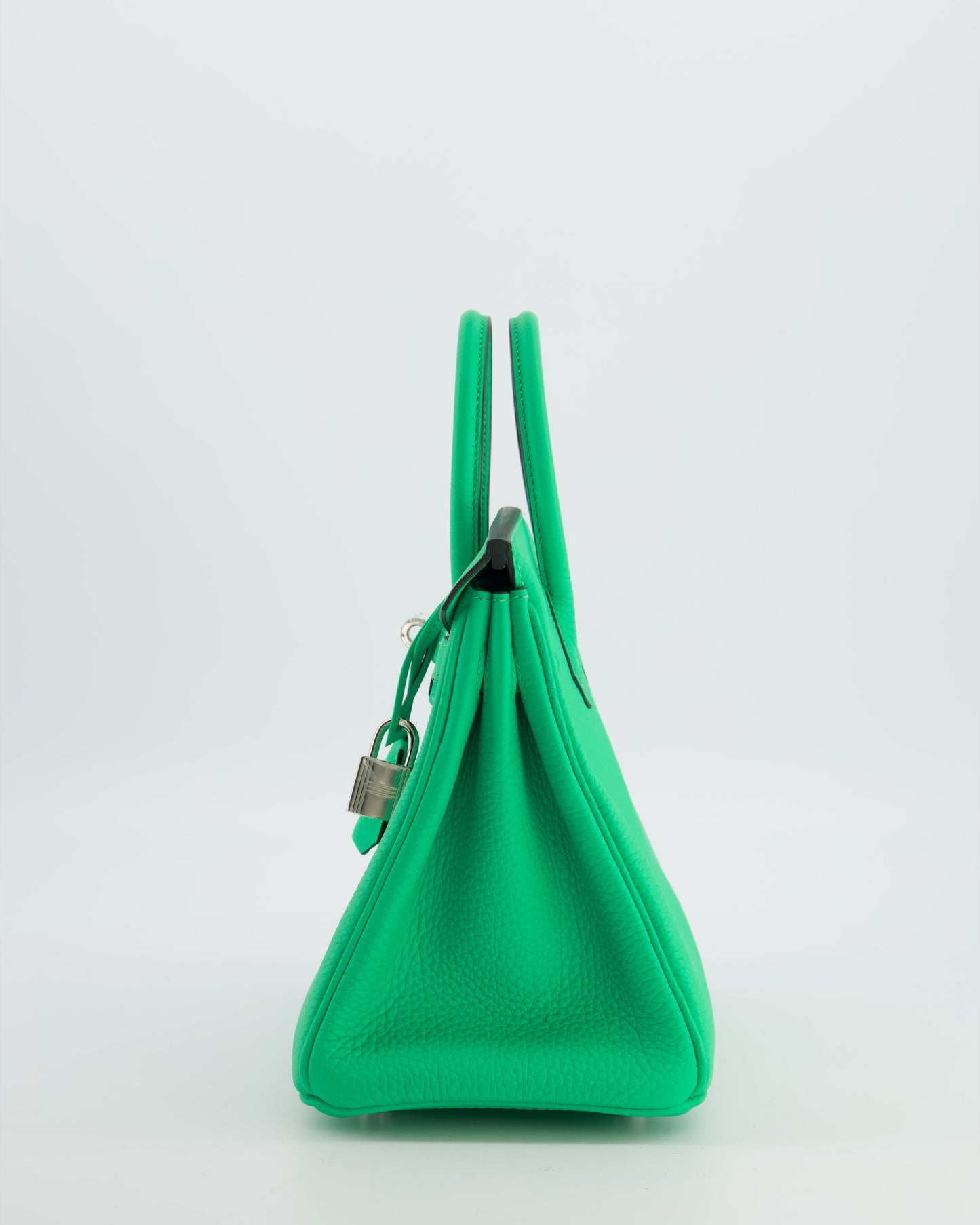 Hermes Birkin 25 Retourne Bag in Vert Comics Togo Leather with Palladium Hardware